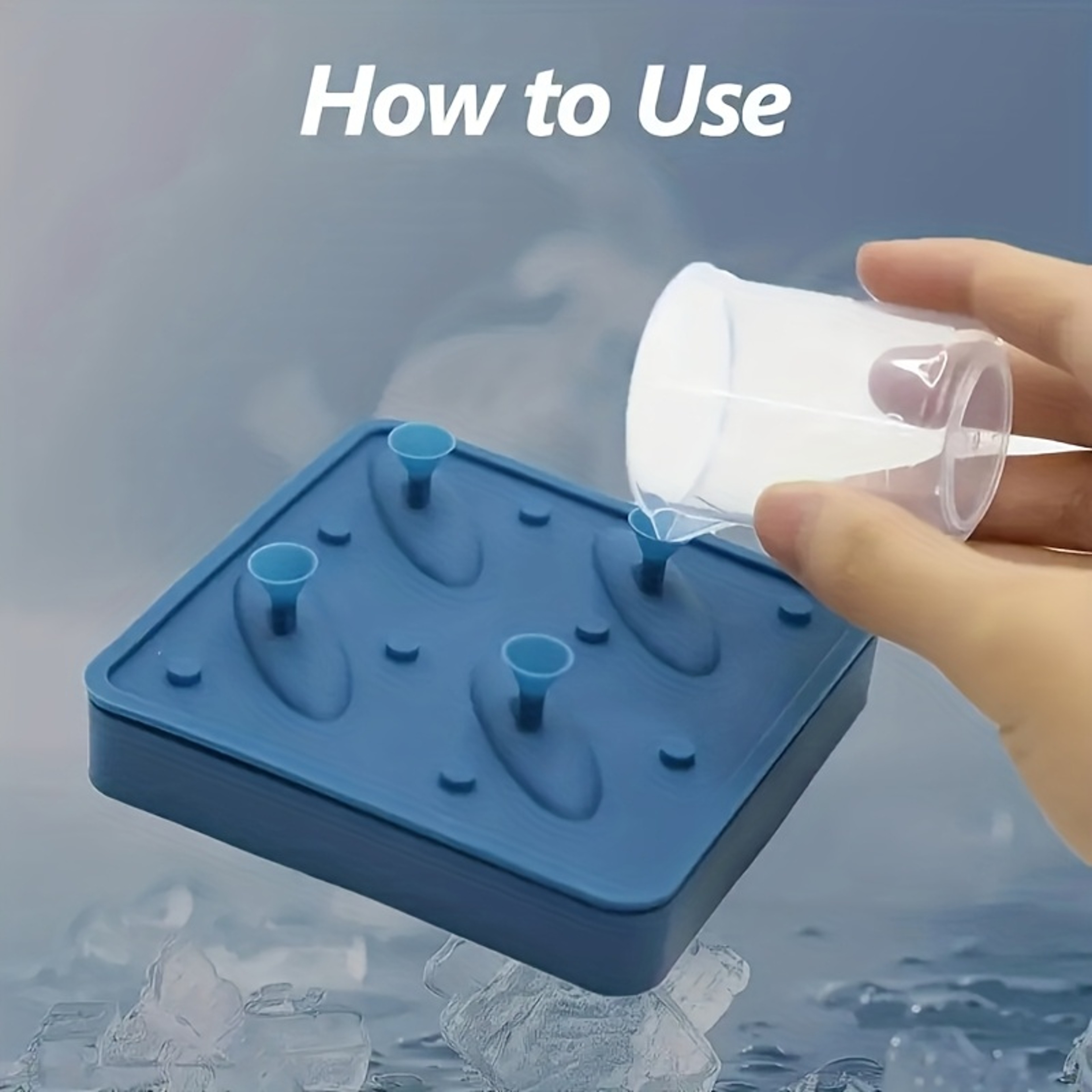 Shark Bite Ice Cube Mold Creative Food Grade Shark Ice Mold For Cocktails  Party Drinks 2