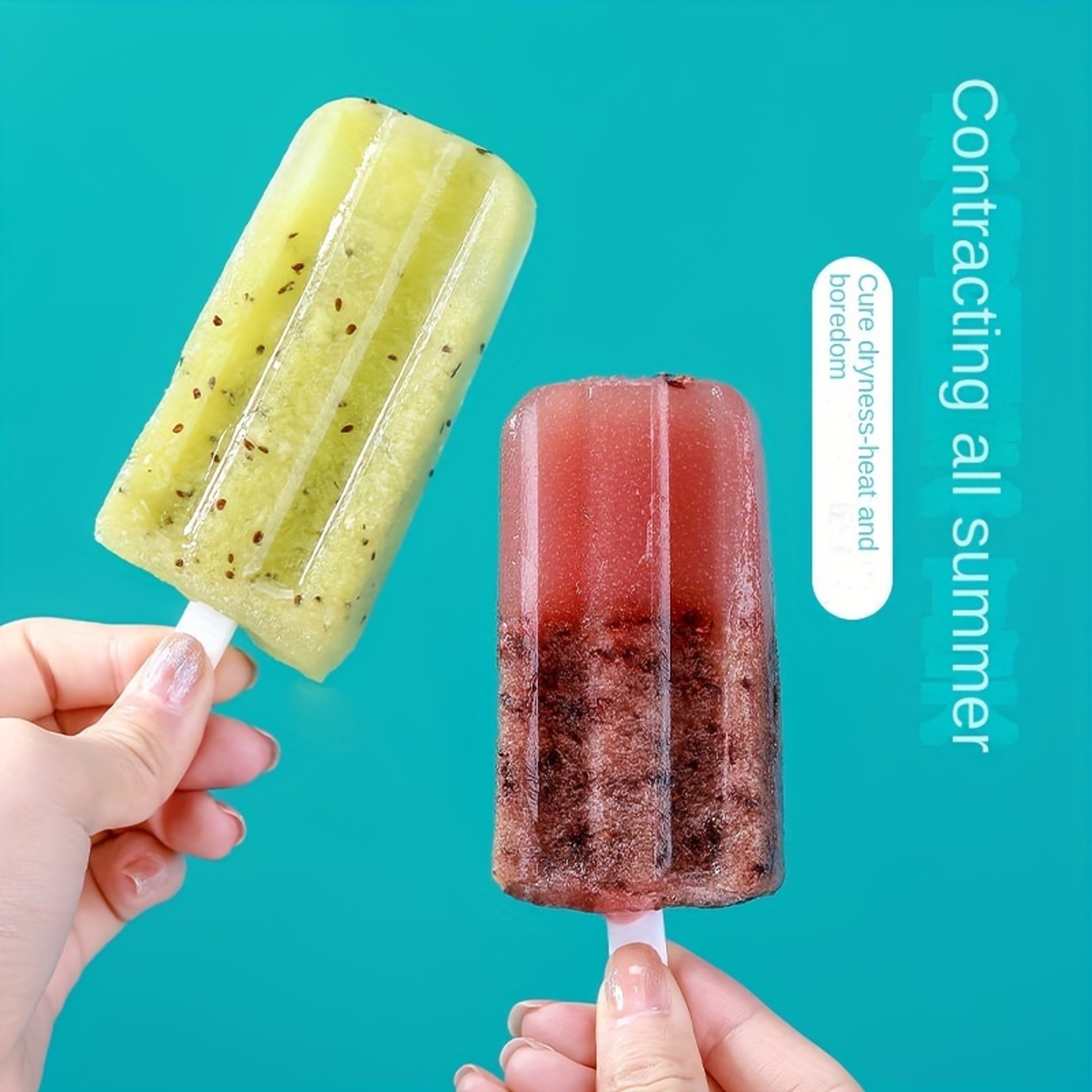 DIY Popsicle Mold Set For Homemade Frozen Treats  Fresh Fruit Ice Pops 2