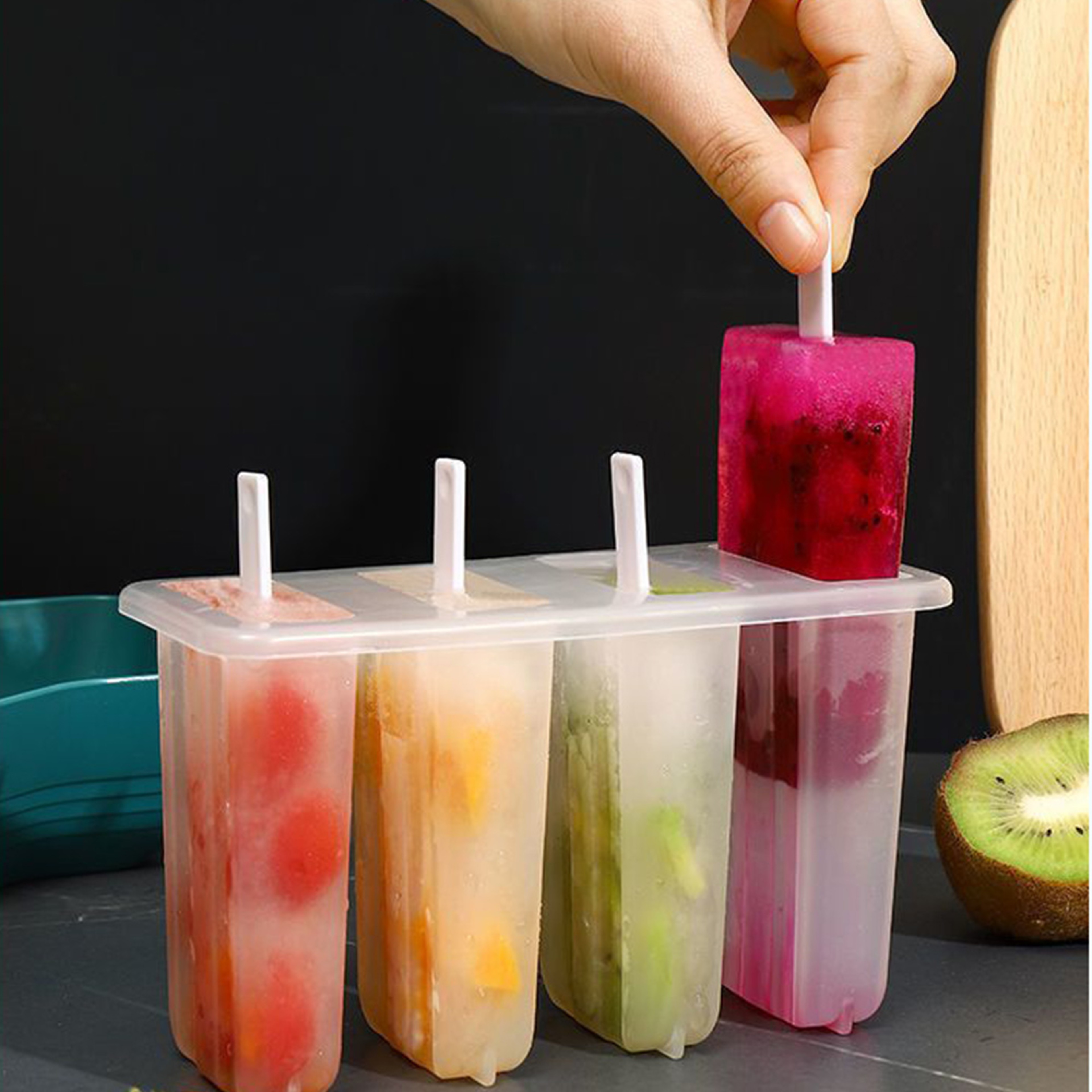DIY Popsicle Mold Set For Homemade Frozen Treats  Fresh Fruit Ice Pops 0
