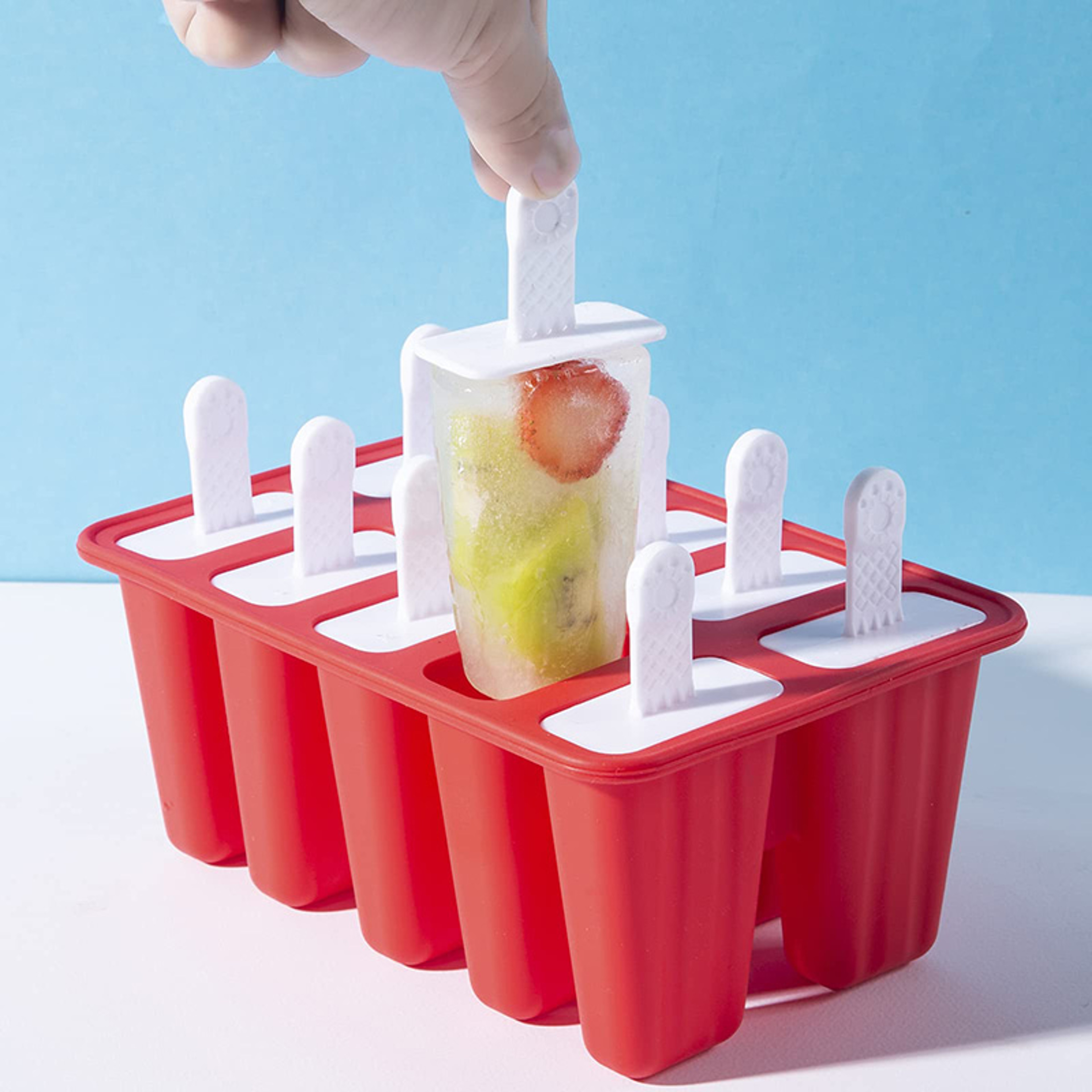 Silicone Popsicle Mold Set Popsicle Molds, Silicone Popsicle Mold, BPA Free Ice Pop Maker – view 2