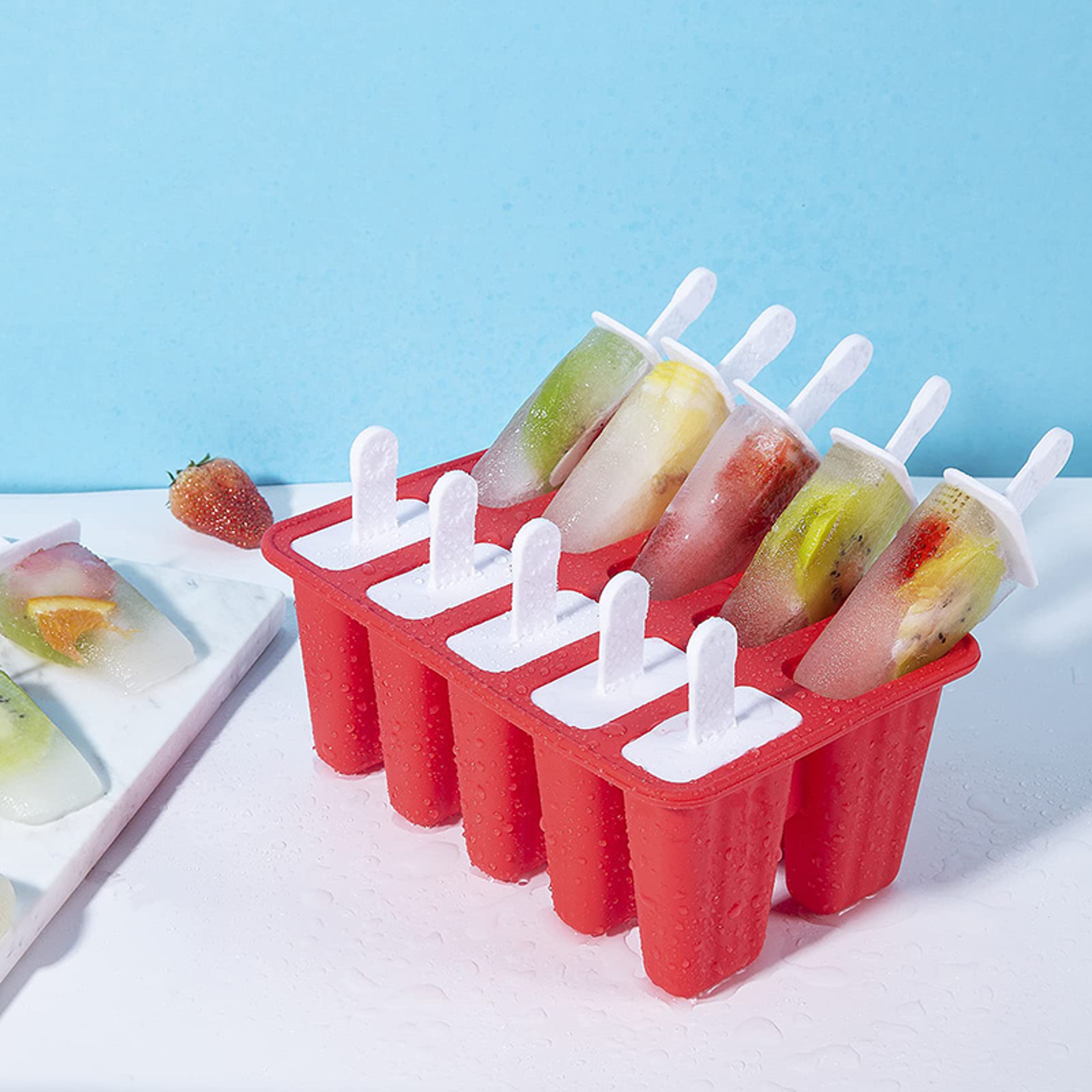 Silicone Popsicle Mold Set Popsicle Molds, Silicone Popsicle Mold, BPA Free Ice Pop Maker – view 3