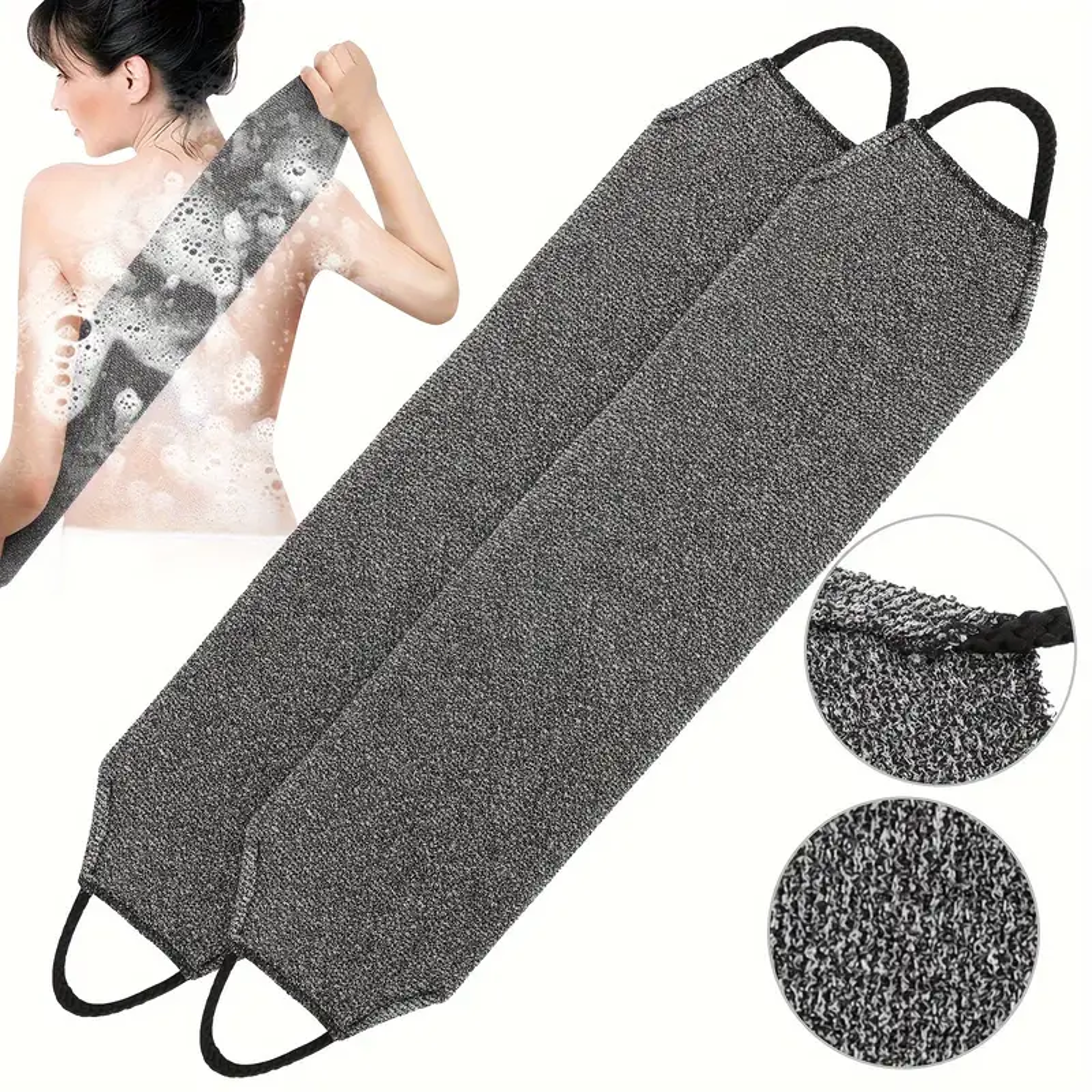 African Net Exfoliating Body Scrubber Set Long Stretch Bath Wash Cloth 0