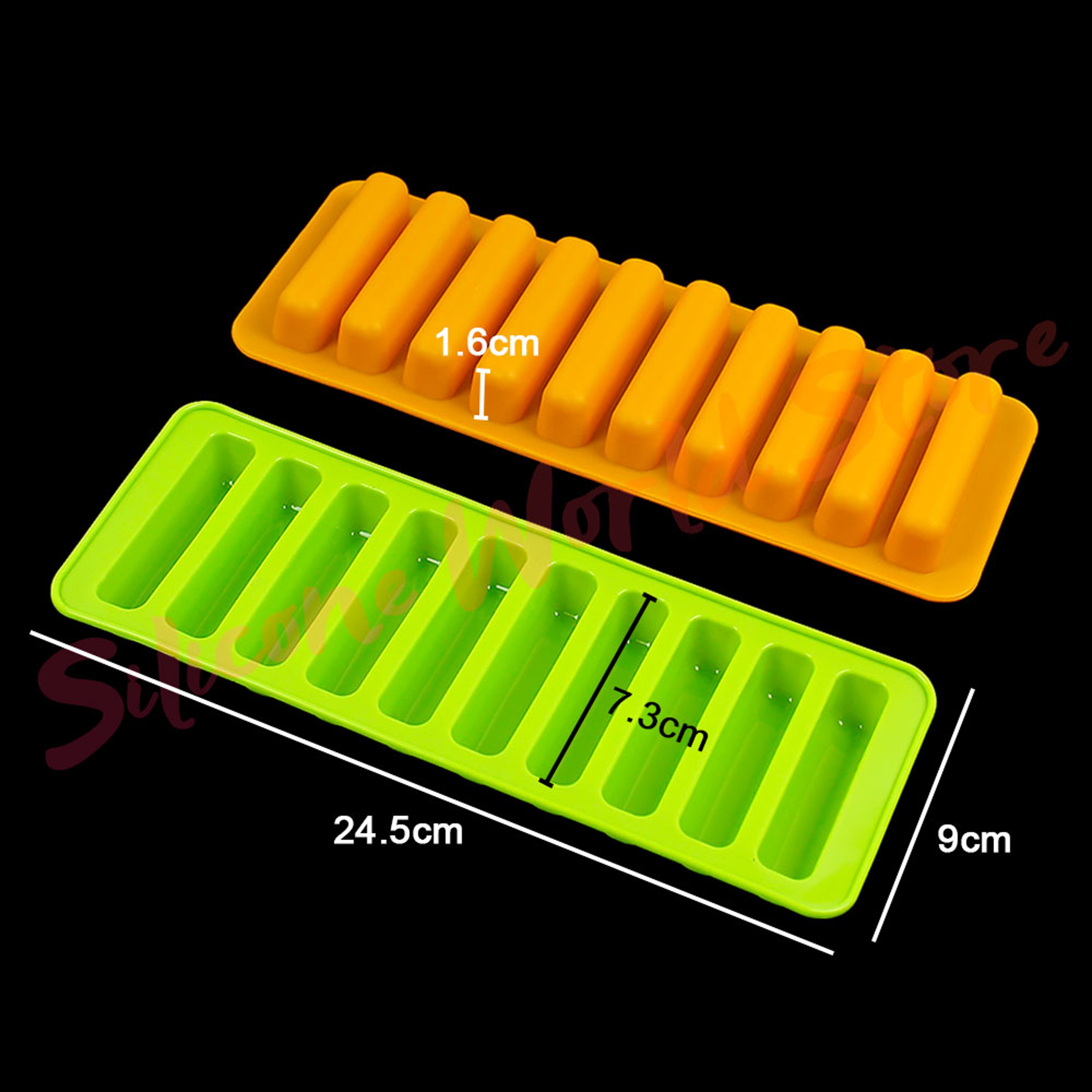 Long Strip Silicone Ice Cube Tray  Chocolate Bar Mold For Ice Sticks Cookies And DIY Treats 9