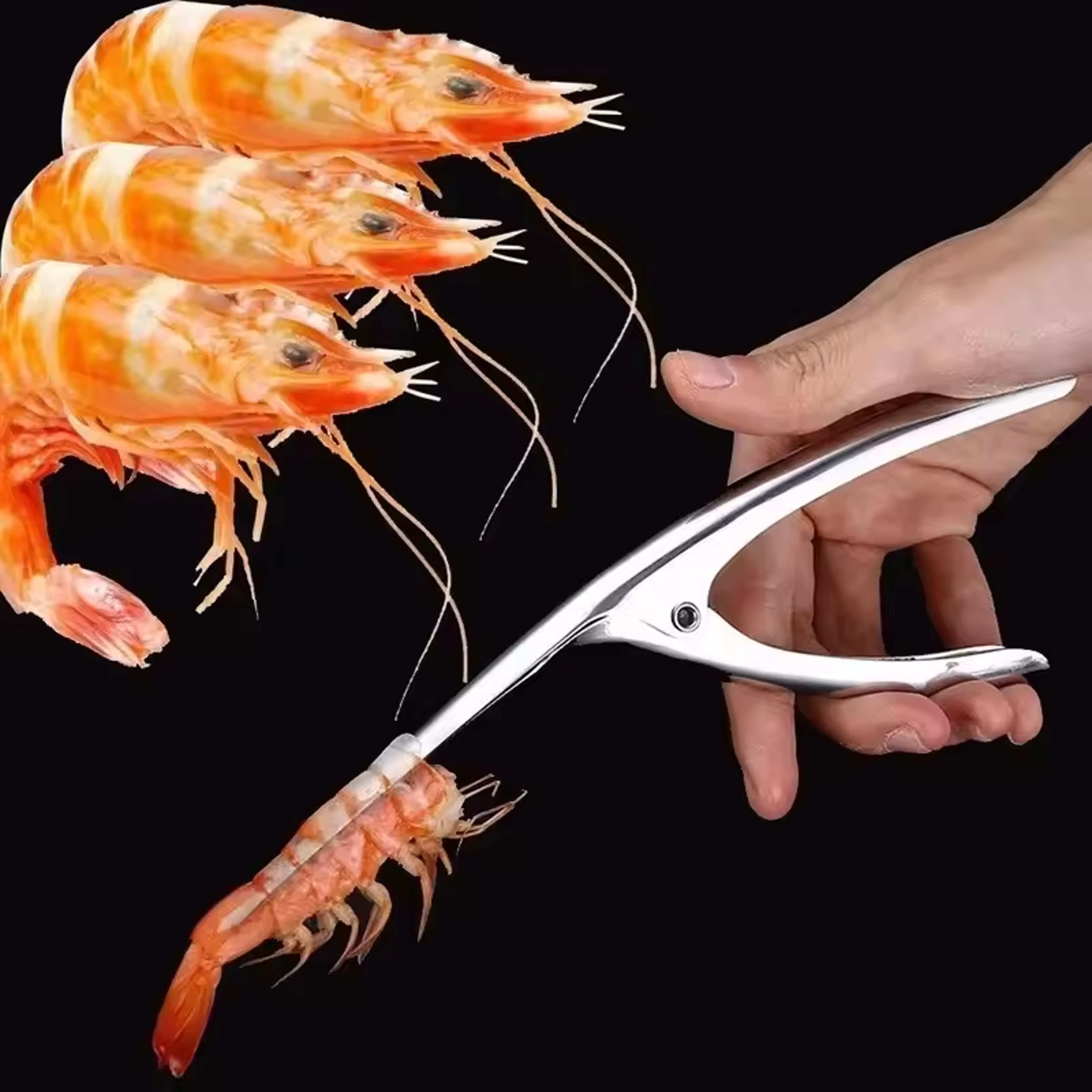 Stainless Steel Shrimp Deveiner  Peeler Prawn Cleaning Tool For Seafood Prep 2