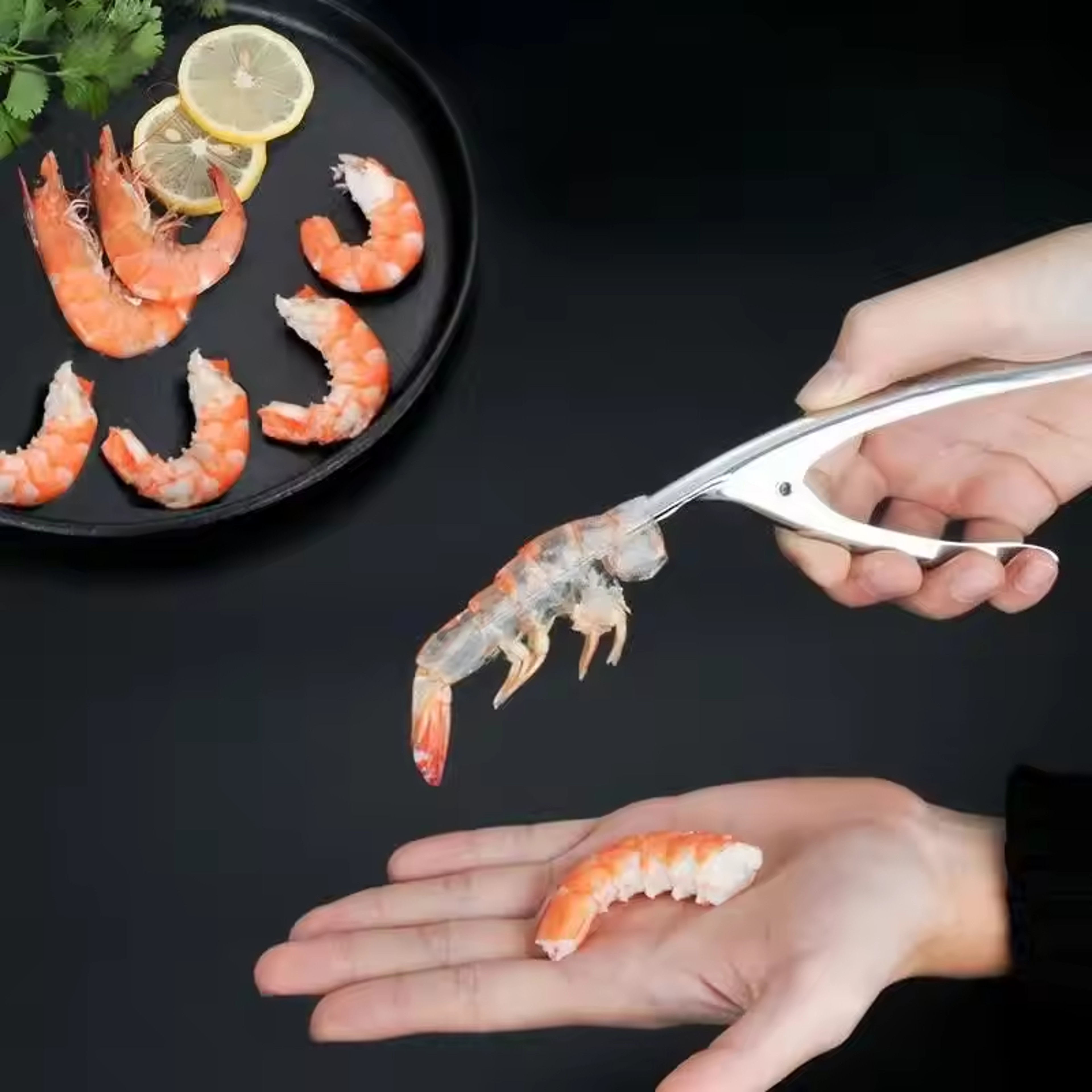 Stainless Steel Shrimp Deveiner  Peeler Prawn Cleaning Tool For Seafood Prep 3