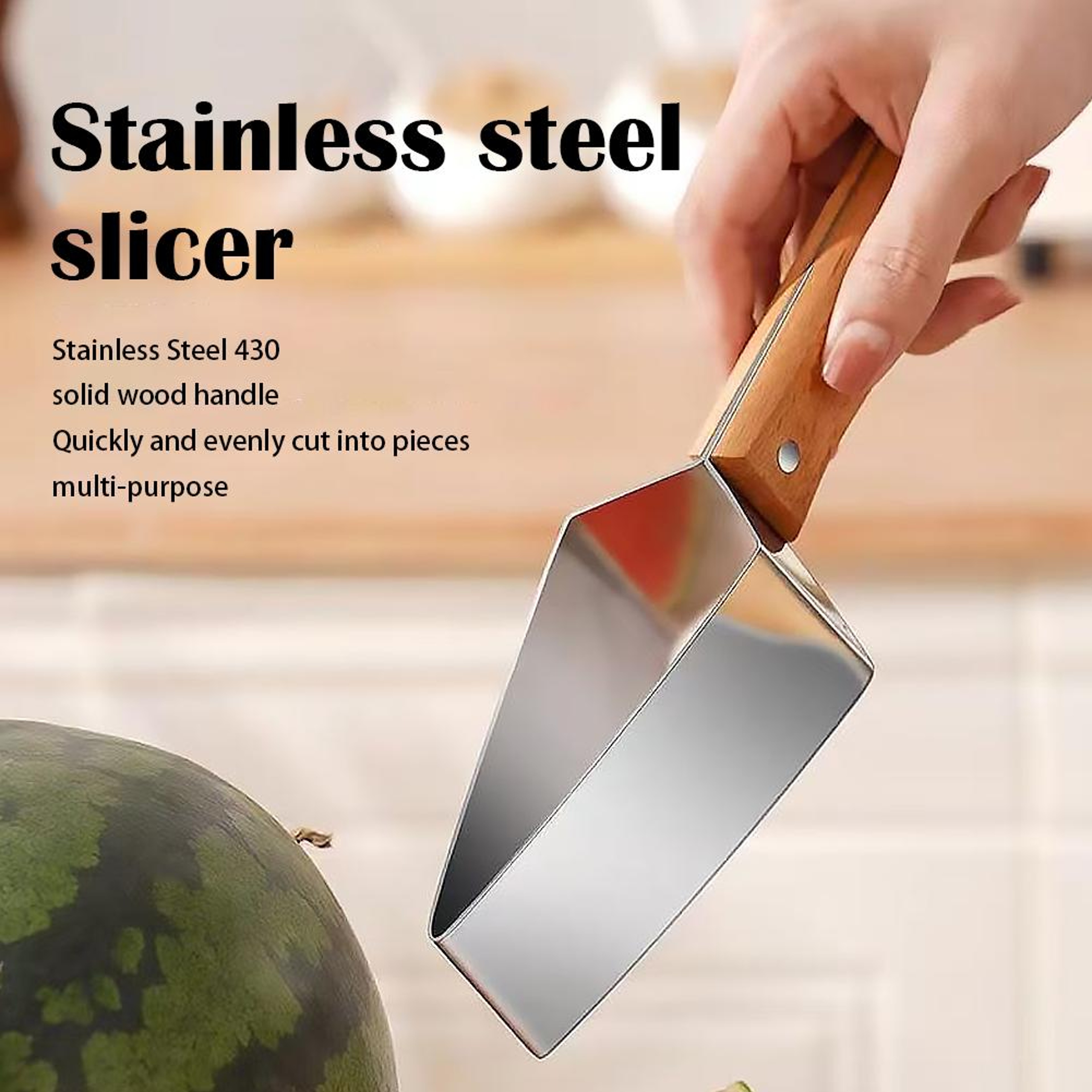 Watermelon Slicer Stainless Steel Fruit Cutter Tool Melon Slicer Gadget For Effortless Summer Prep 2