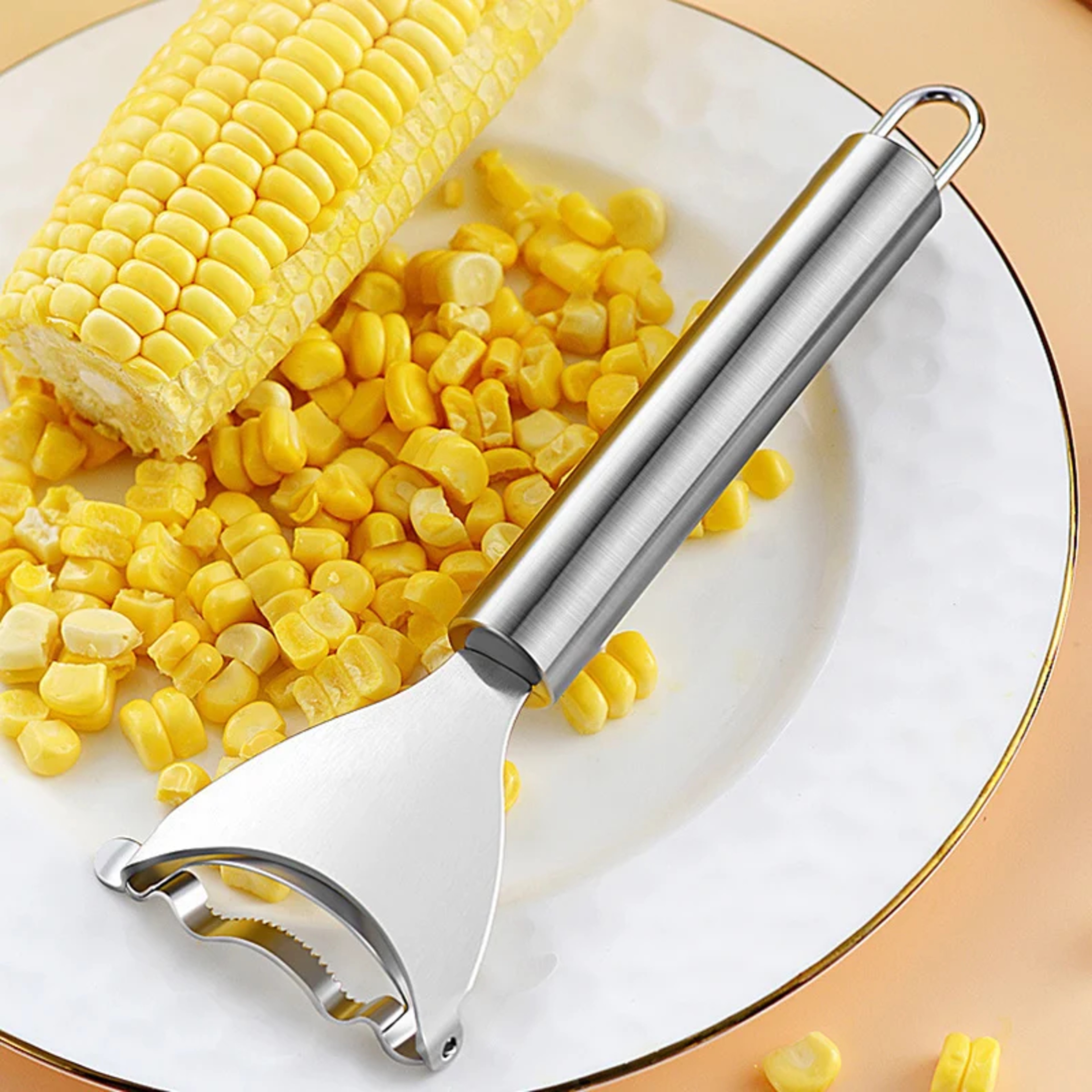Stainless Steel Corn Stripper With Ergonomic Handle 0