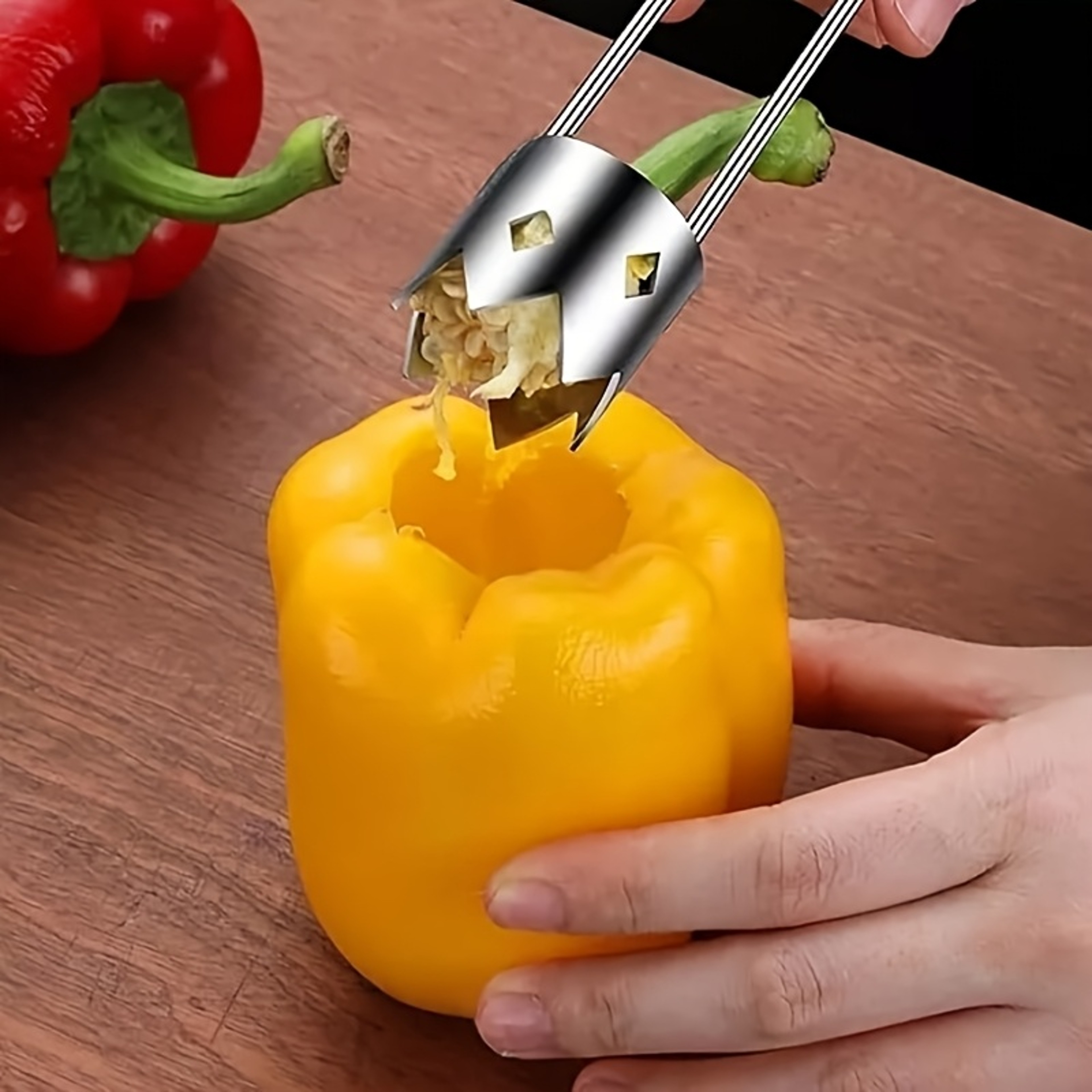 Precision Stainless Steel Fruit  Pepper Corer Tool For Easy Seed And Core Removal 3