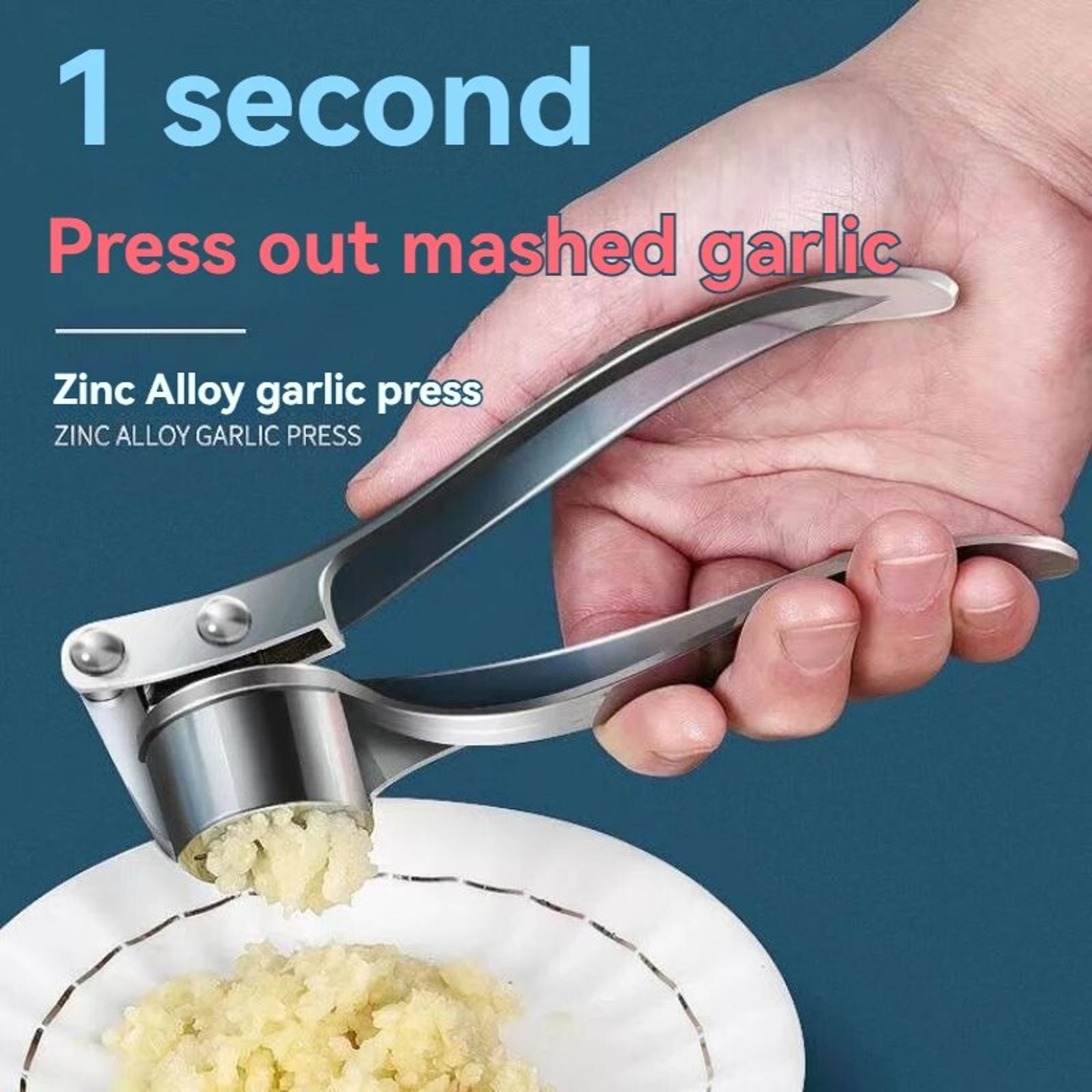 Stainless Steel Garlic Press  Mincer Tool 1