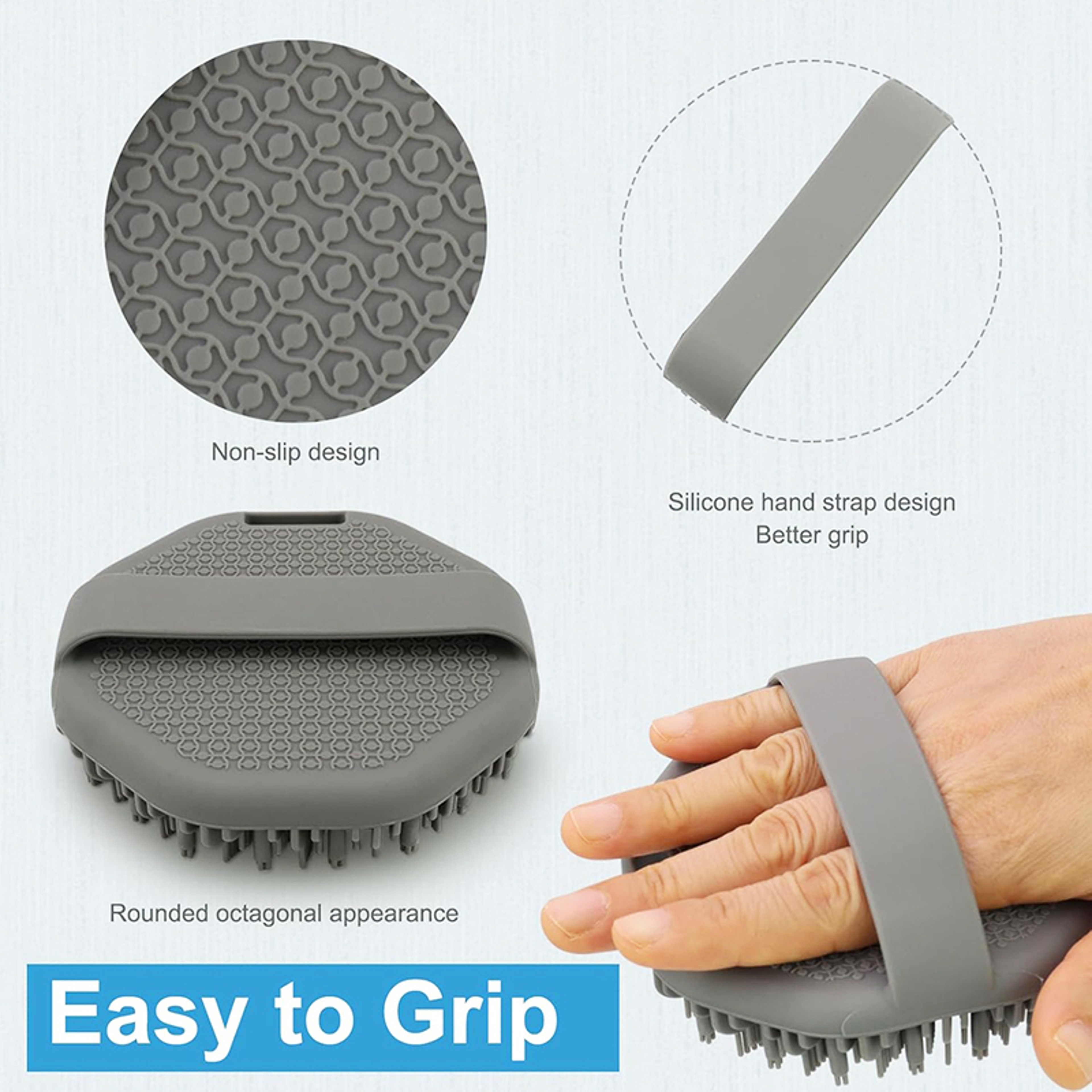 Silicone Body Scrubber Exfoliating Shower Brush Body Wash Exfoliator For Smooth Skin 8