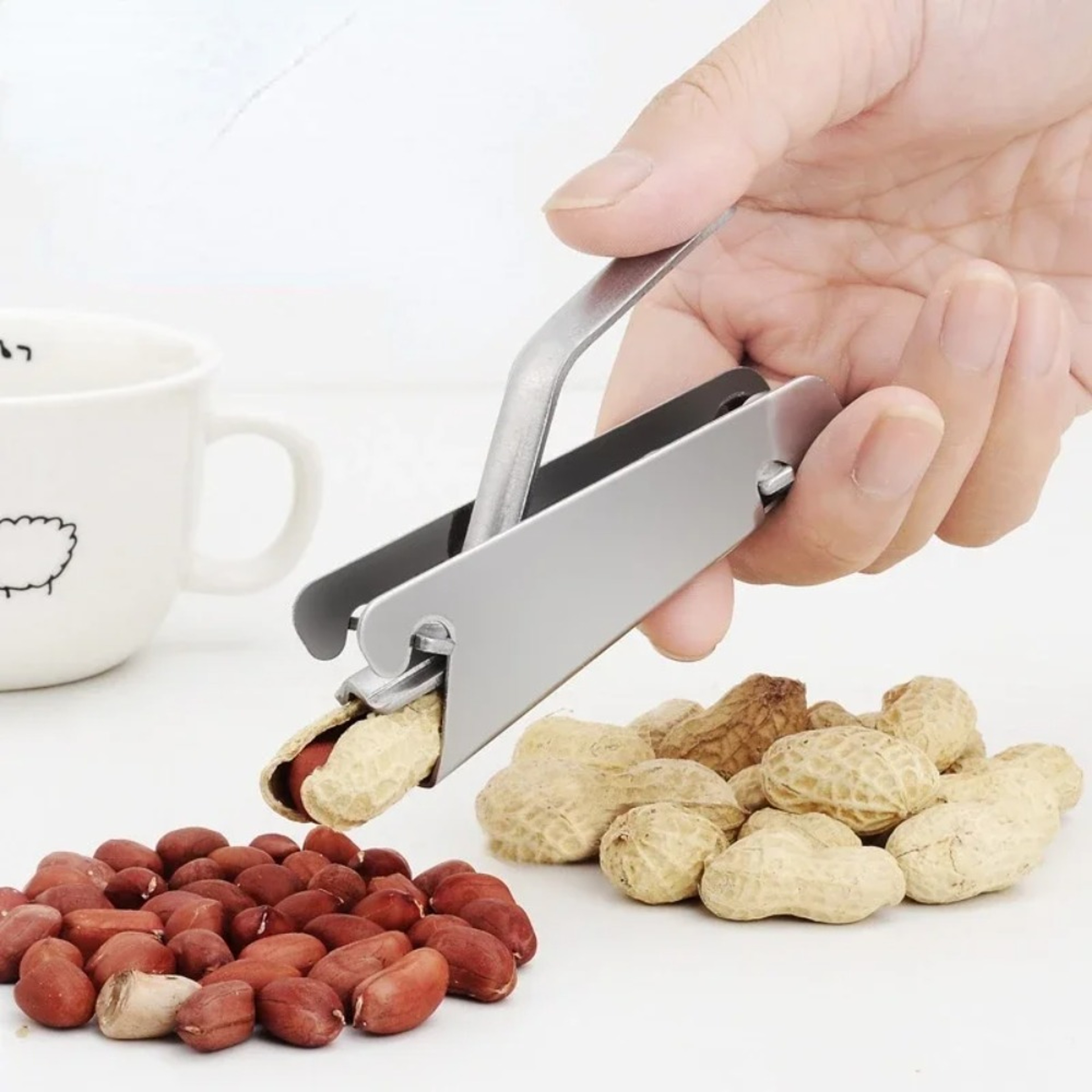 Stainless Steel Nut Cracker  Walnut Sheller Plier For Pistachio Sunflower  Melon Seeds 3