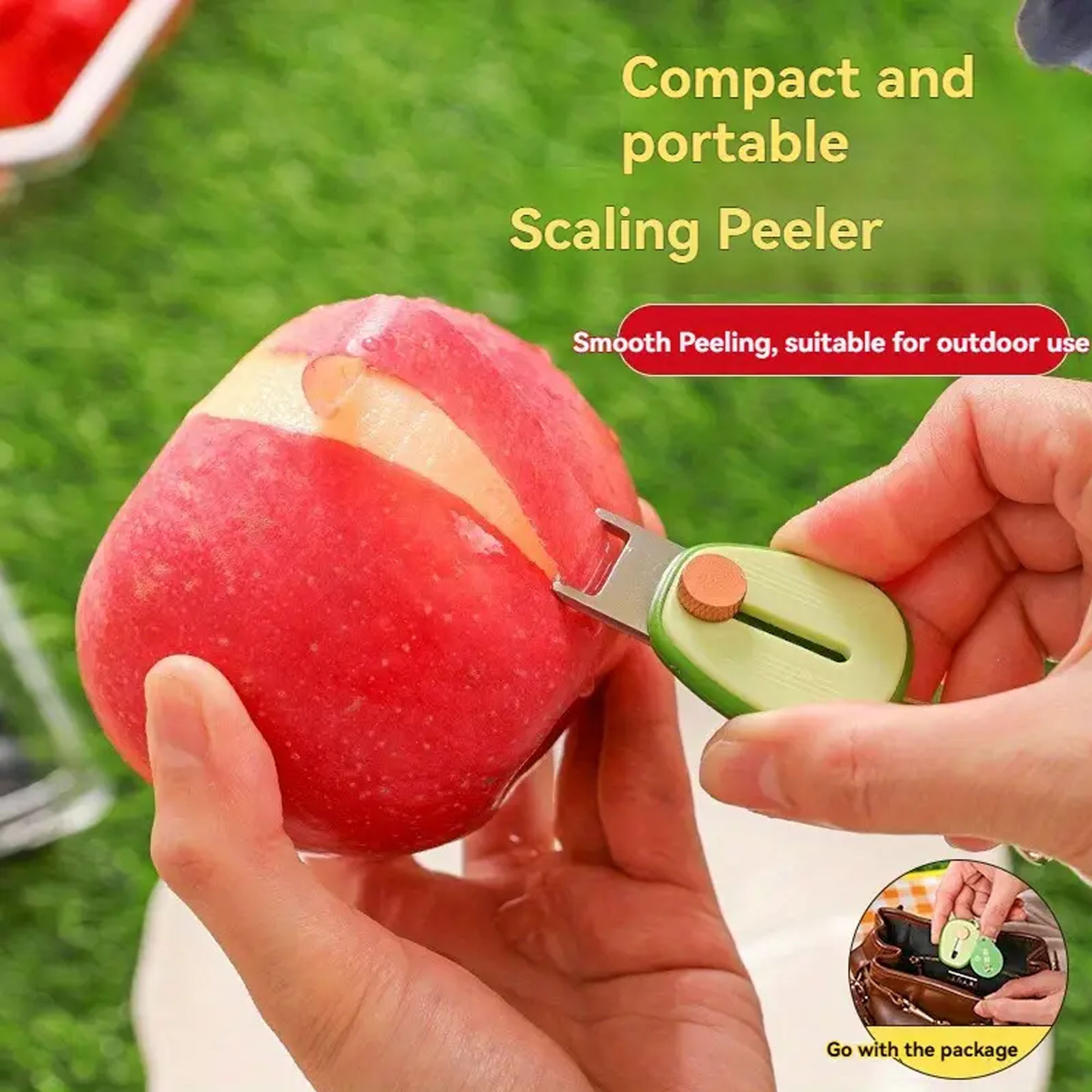 Portable Retractable Keychain Vegetable Peeler Knife Stainless Steel Outdoor Mini Fruit Peeler 5