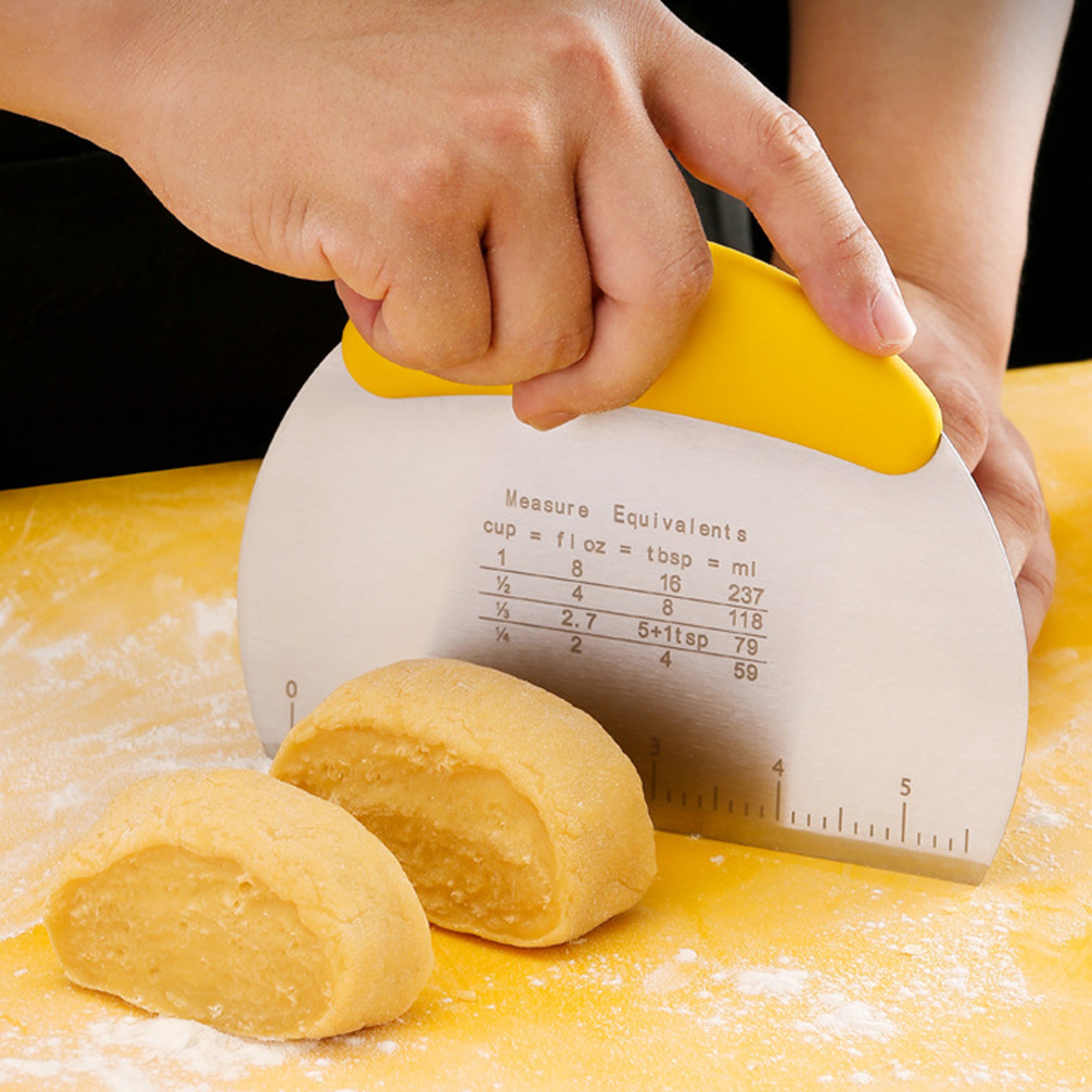 Stainless Steel Dough Scraper Bench Cutter For Bread Pizza Pastry Baking 7