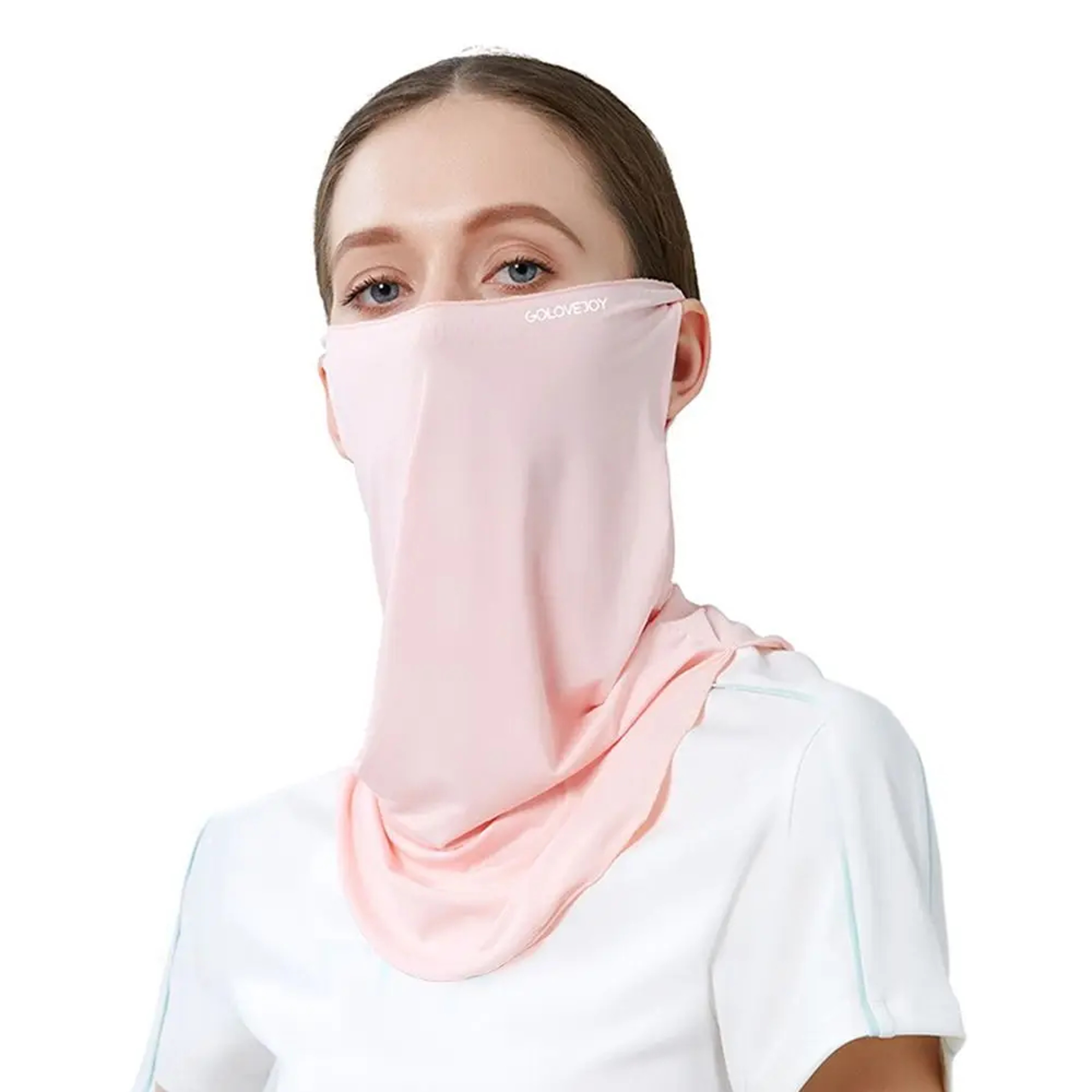 UV Cooling Ice Silk Face  Neck Shield Mask For Women 2