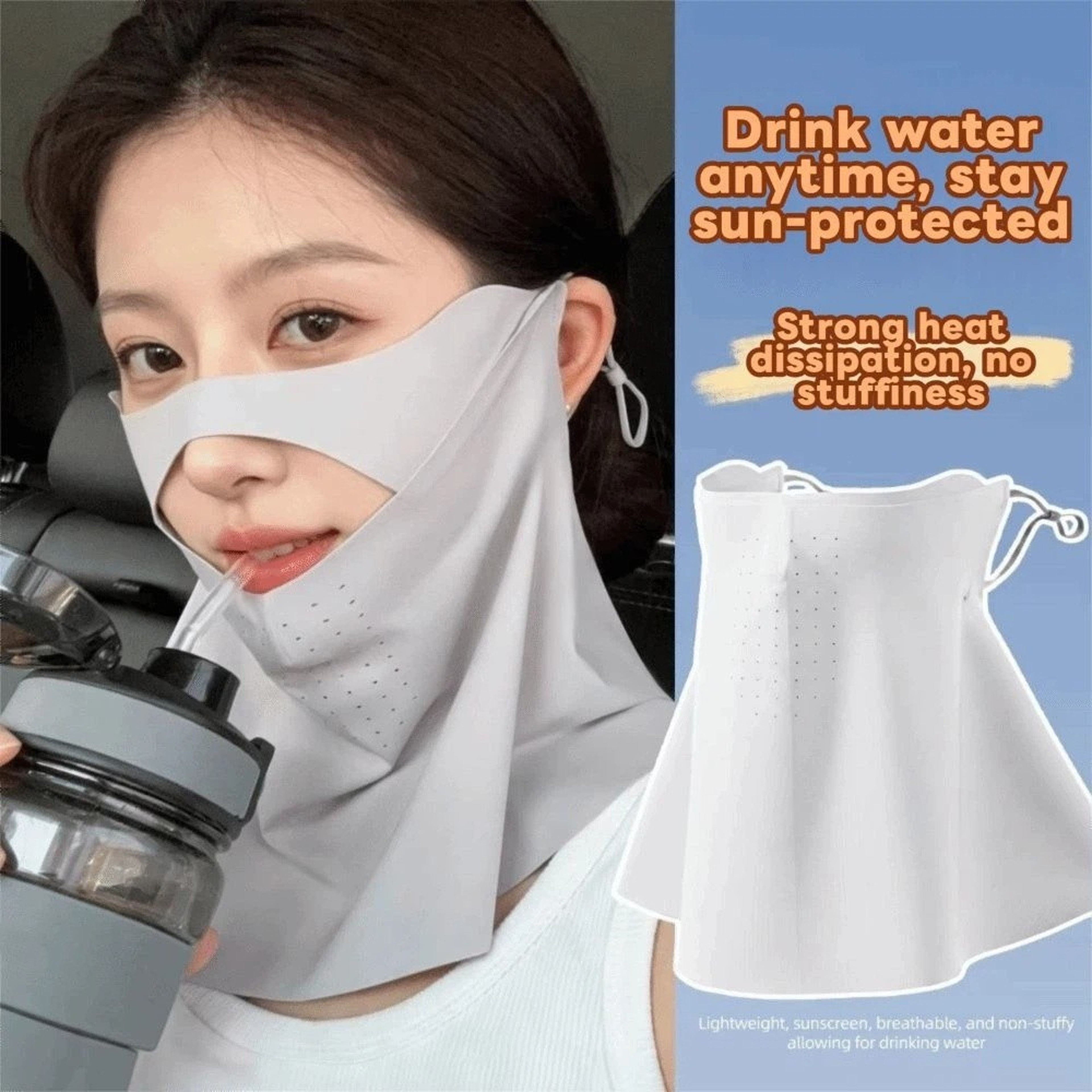 Breathable Cycling Face Shield Mask With Neck Protection 7