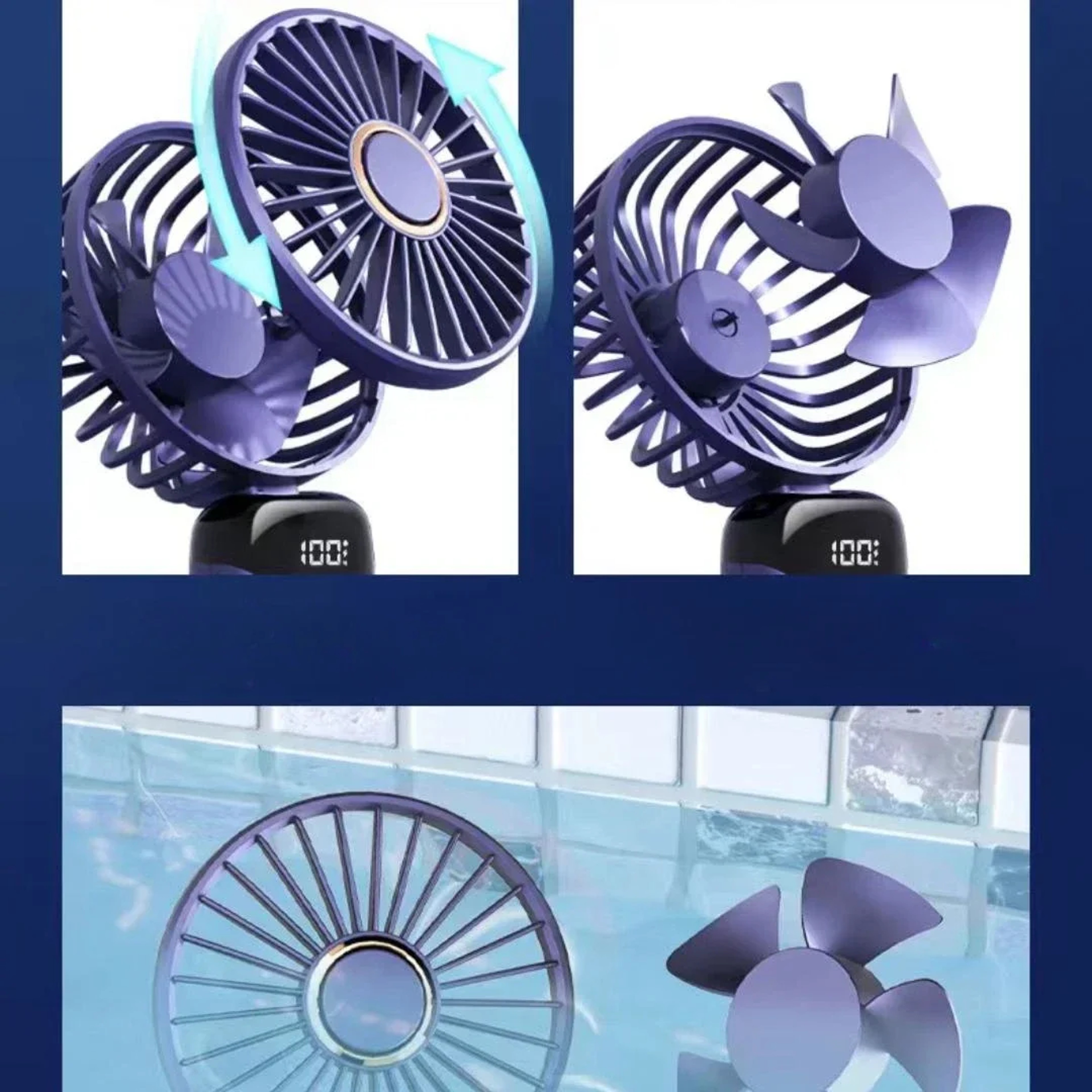 Portable Rechargeable Handheld Fan With LED Display  Aromatherapy 6
