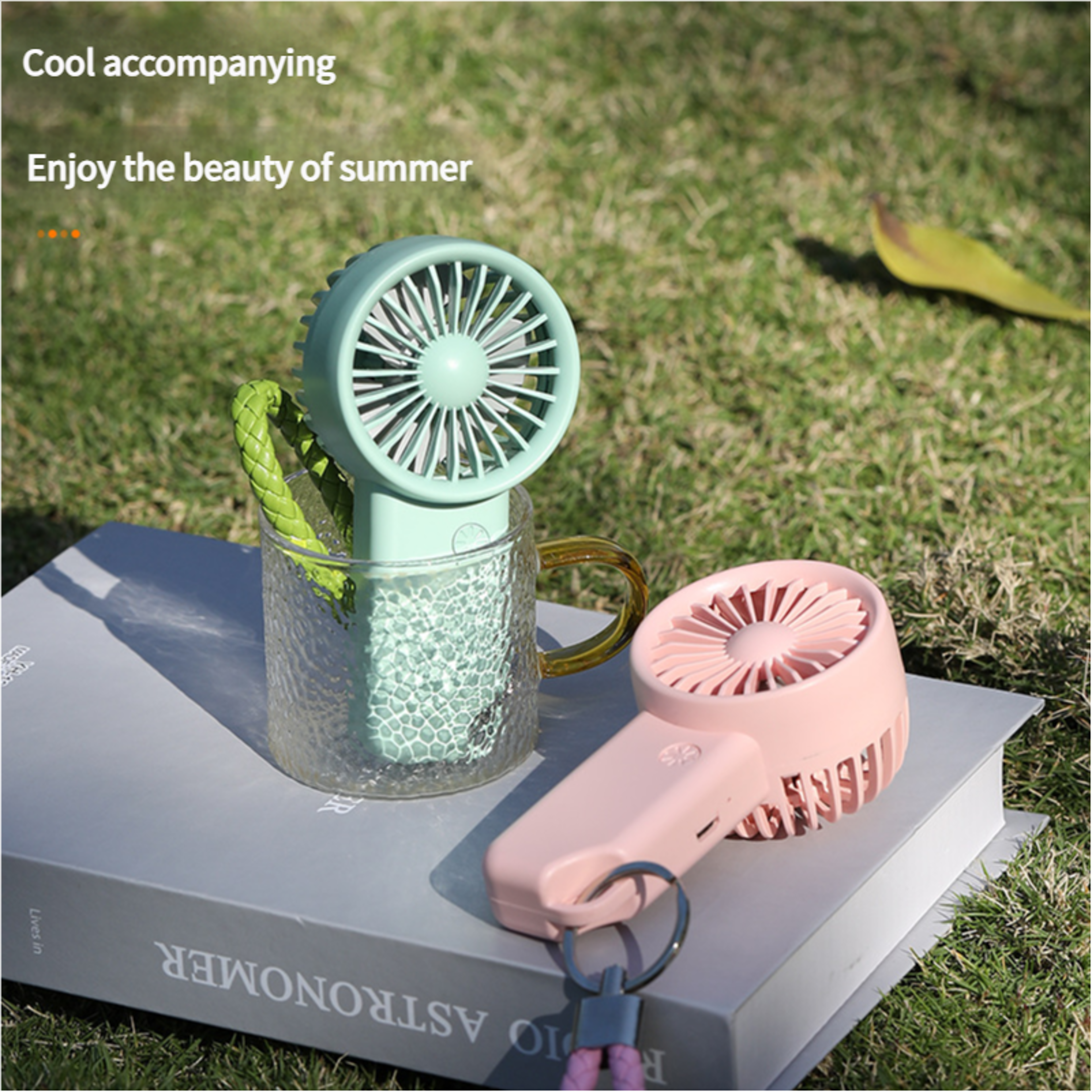Mini USB Rechargeable Handheld Fan For Travel Makeup  Desk Use 5
