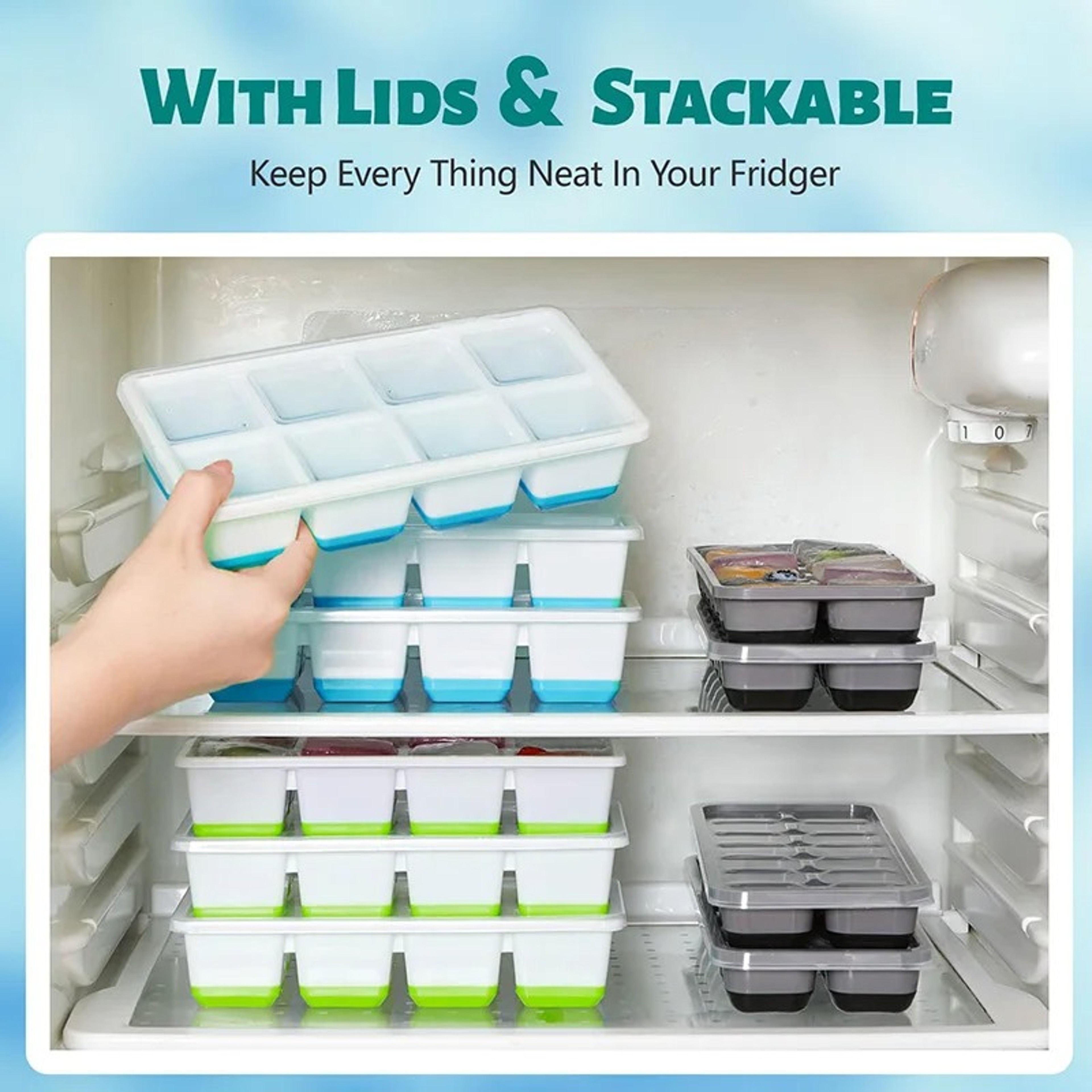 Large Silicone Ice Cube Tray With Lid For Whiskey Cocktails  Everyday Chilling 7