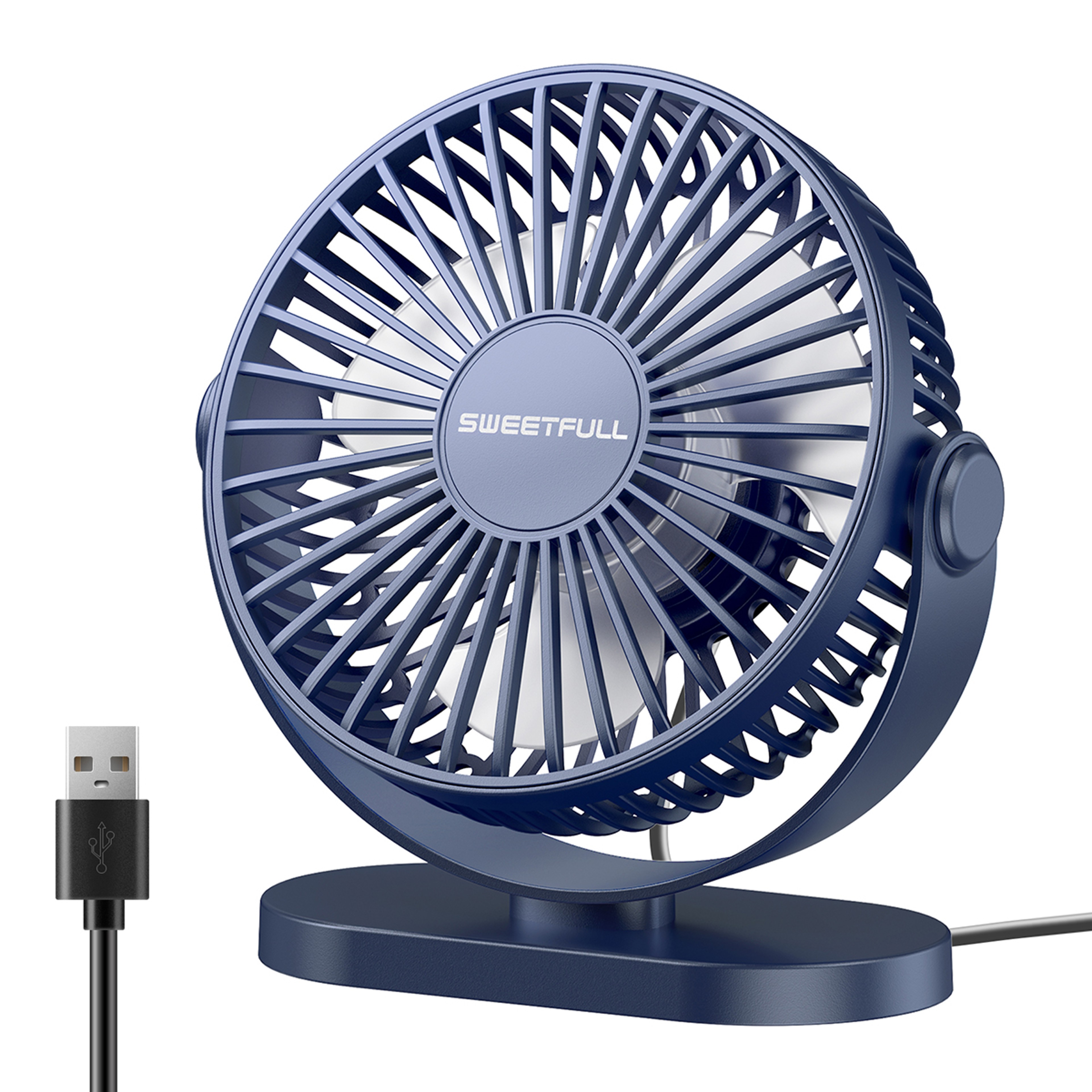 Portable USB Desk Fan With Speed Quiet Cooling For Home Office  Travel 3
