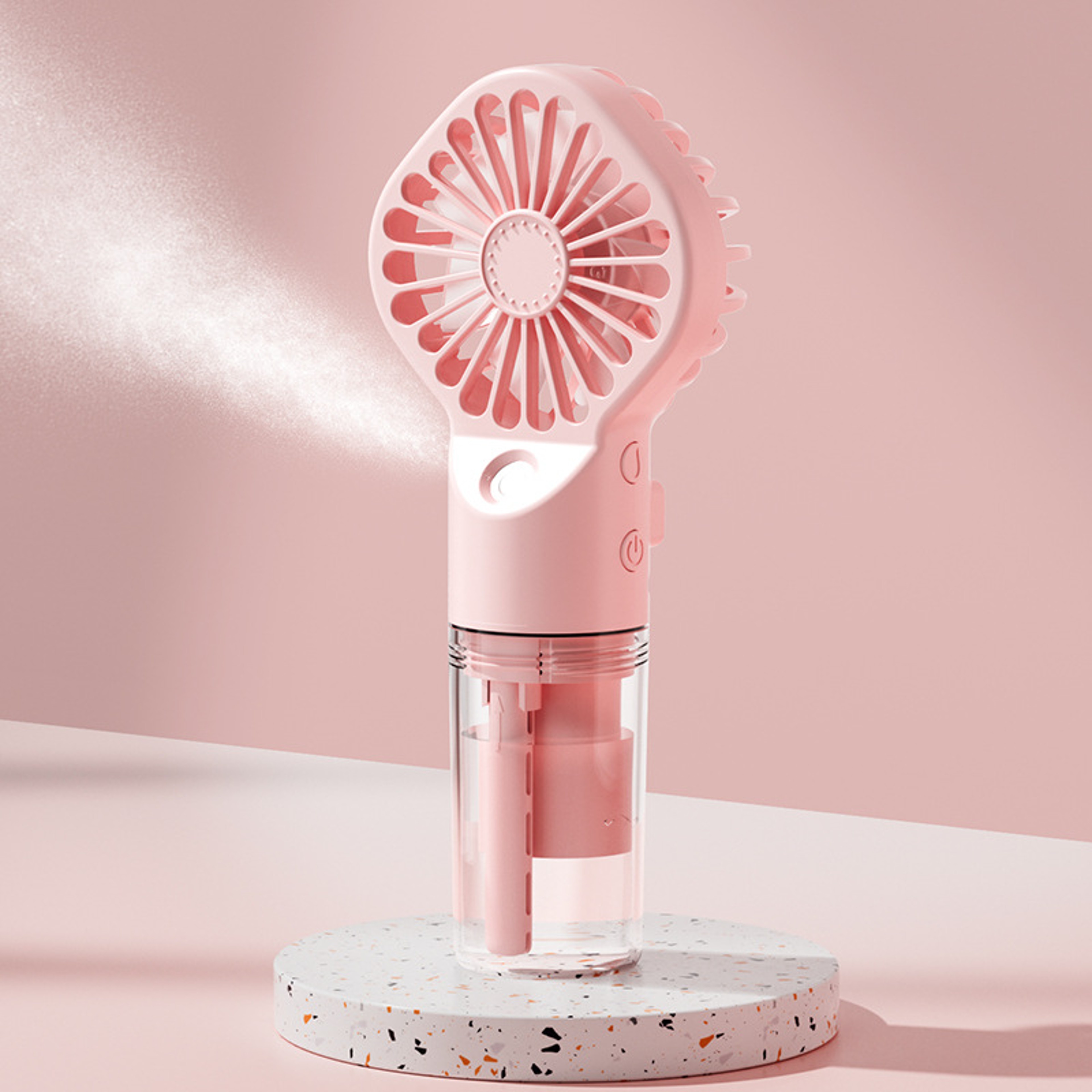USB Rechargeable Handheld Mist Fan With Portable Humidifier Cooling Spray 2