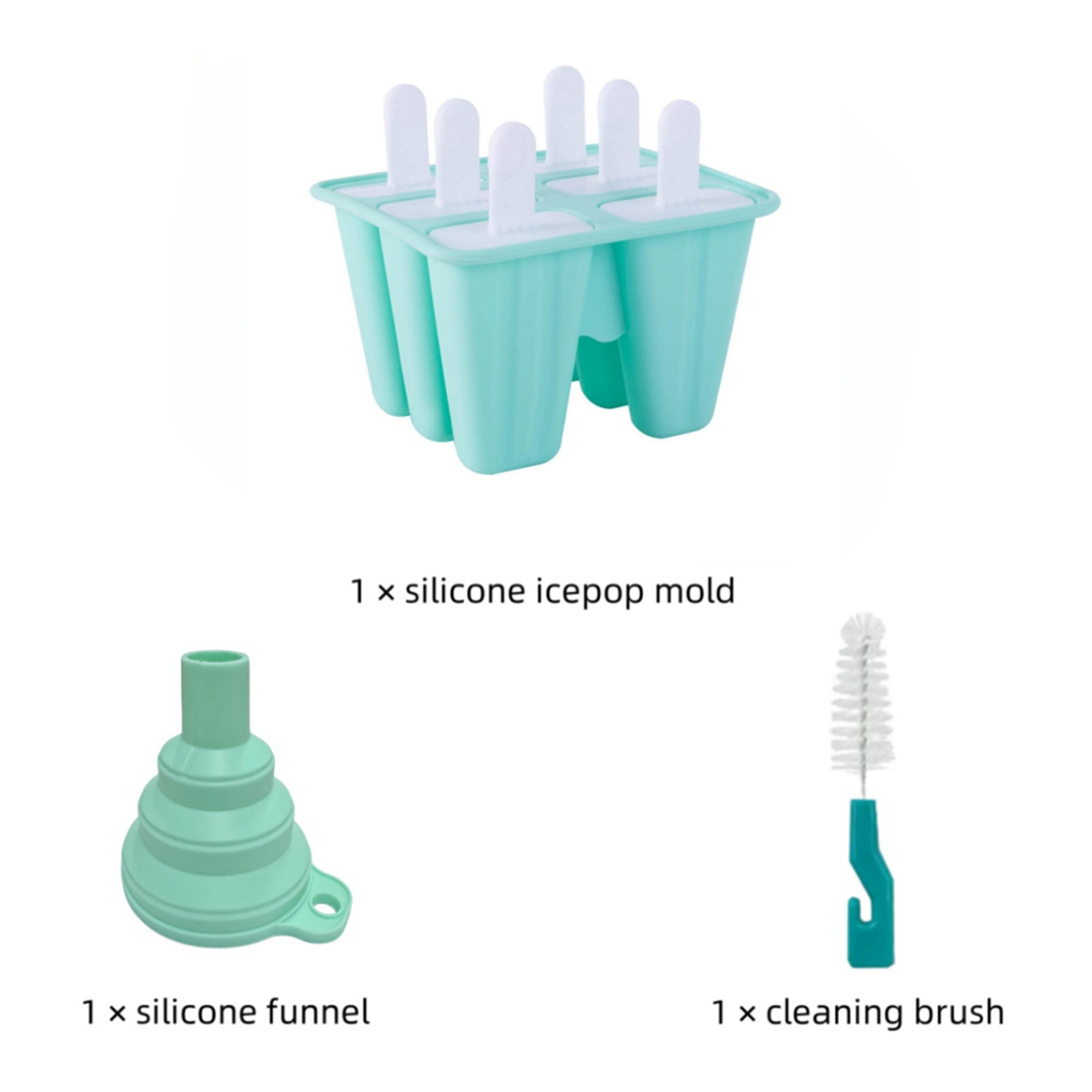 Popsicle Mold Set Reusable Silicone Ice Cream Maker With Easy Release Sticks 3