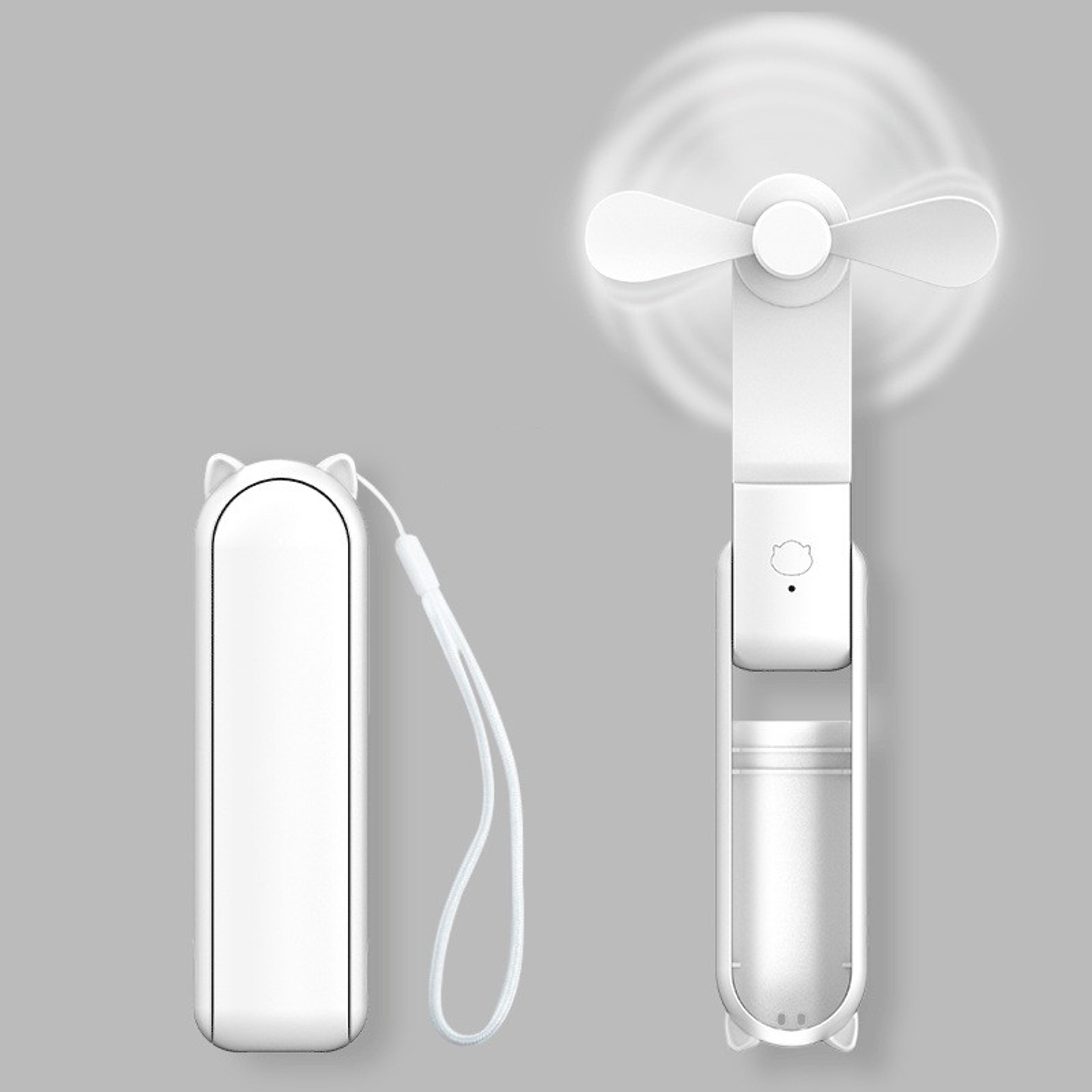 USB Rechargeable Portable Mini Fan With Speed Cooling  Foldable Travel Design 0