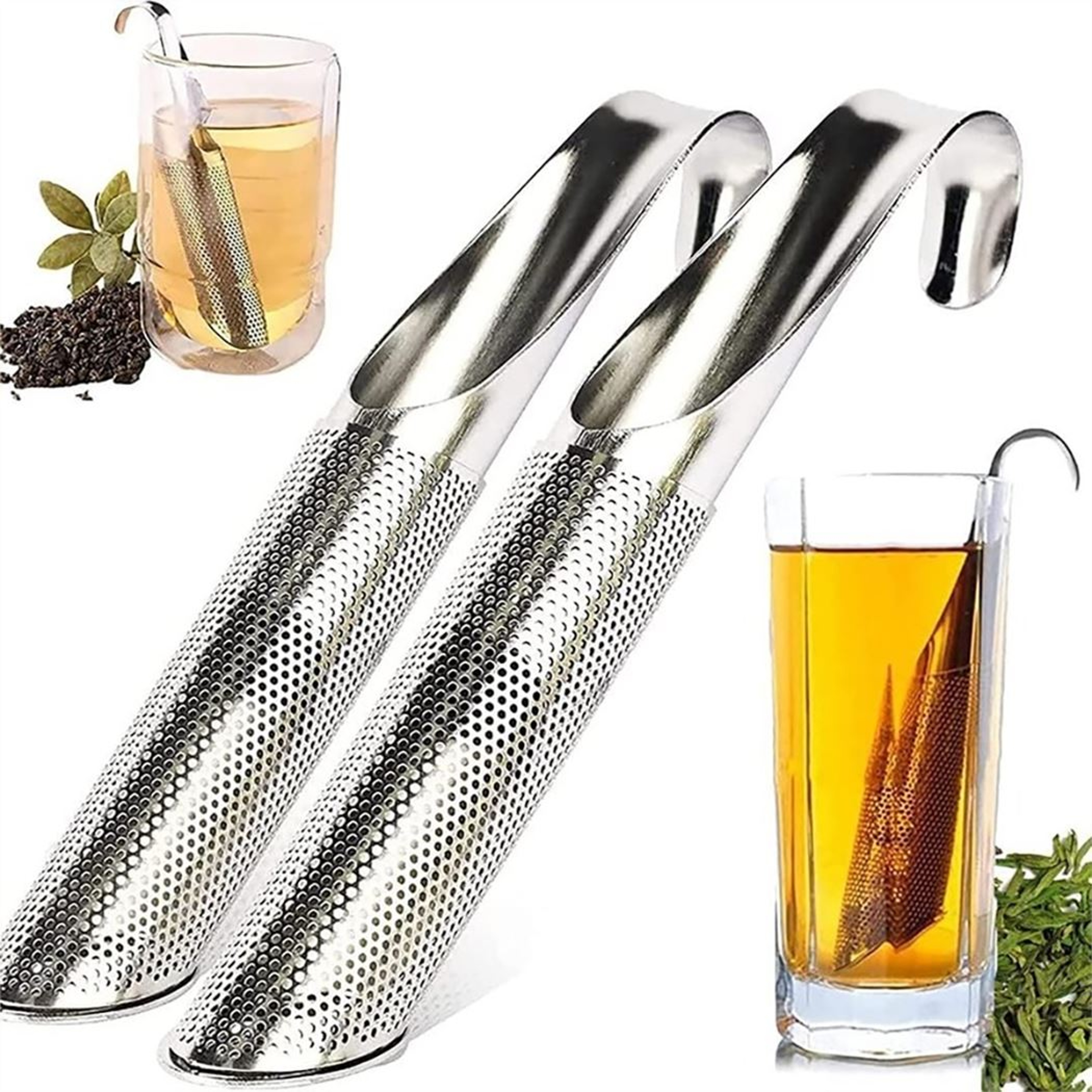 Portable Stainless Steel Tea Infuser Spoon With Long Handle 1