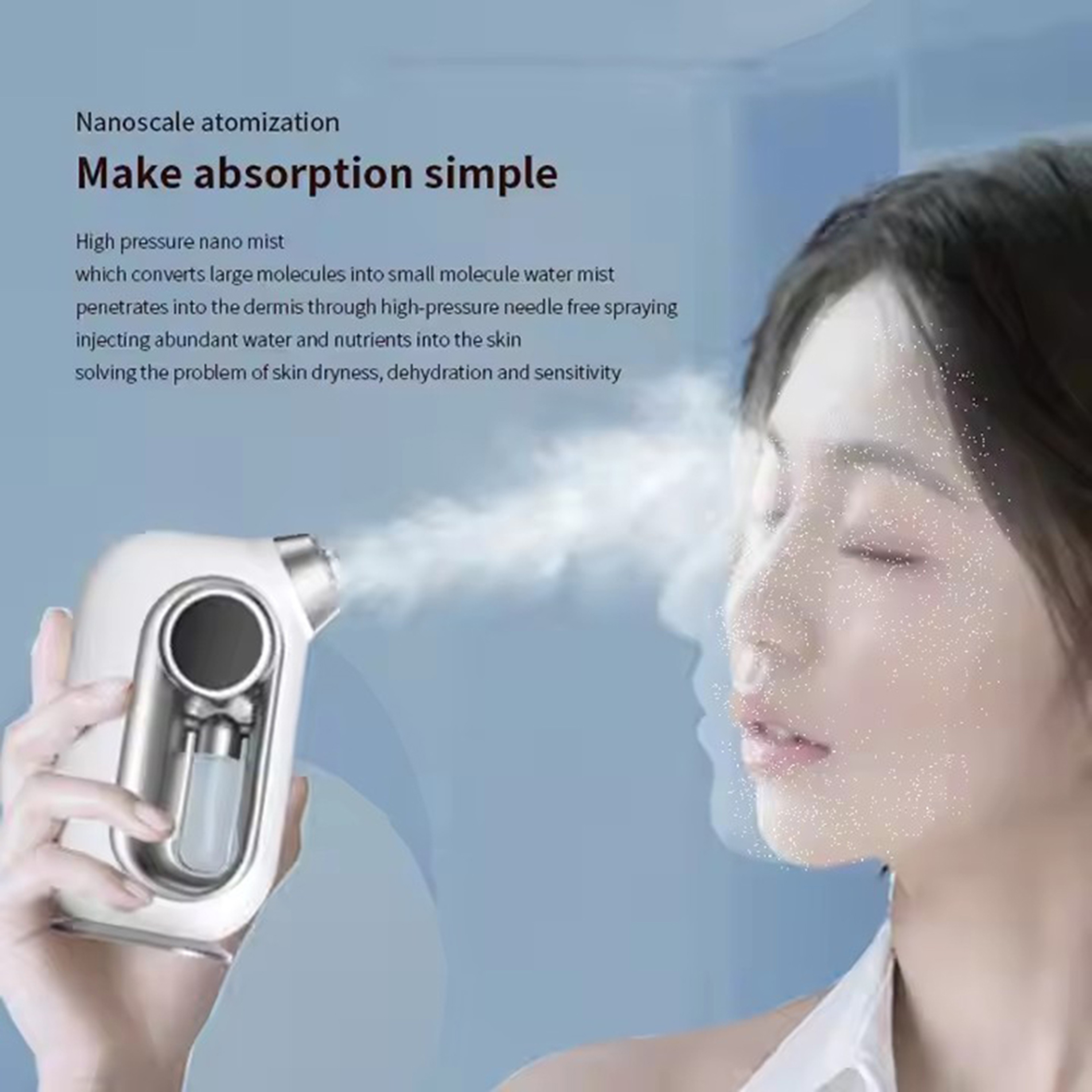 Portable Facial Mist Sprayer Rechargeable Nano Mist Sprayer For Deep Skin Hydration 1