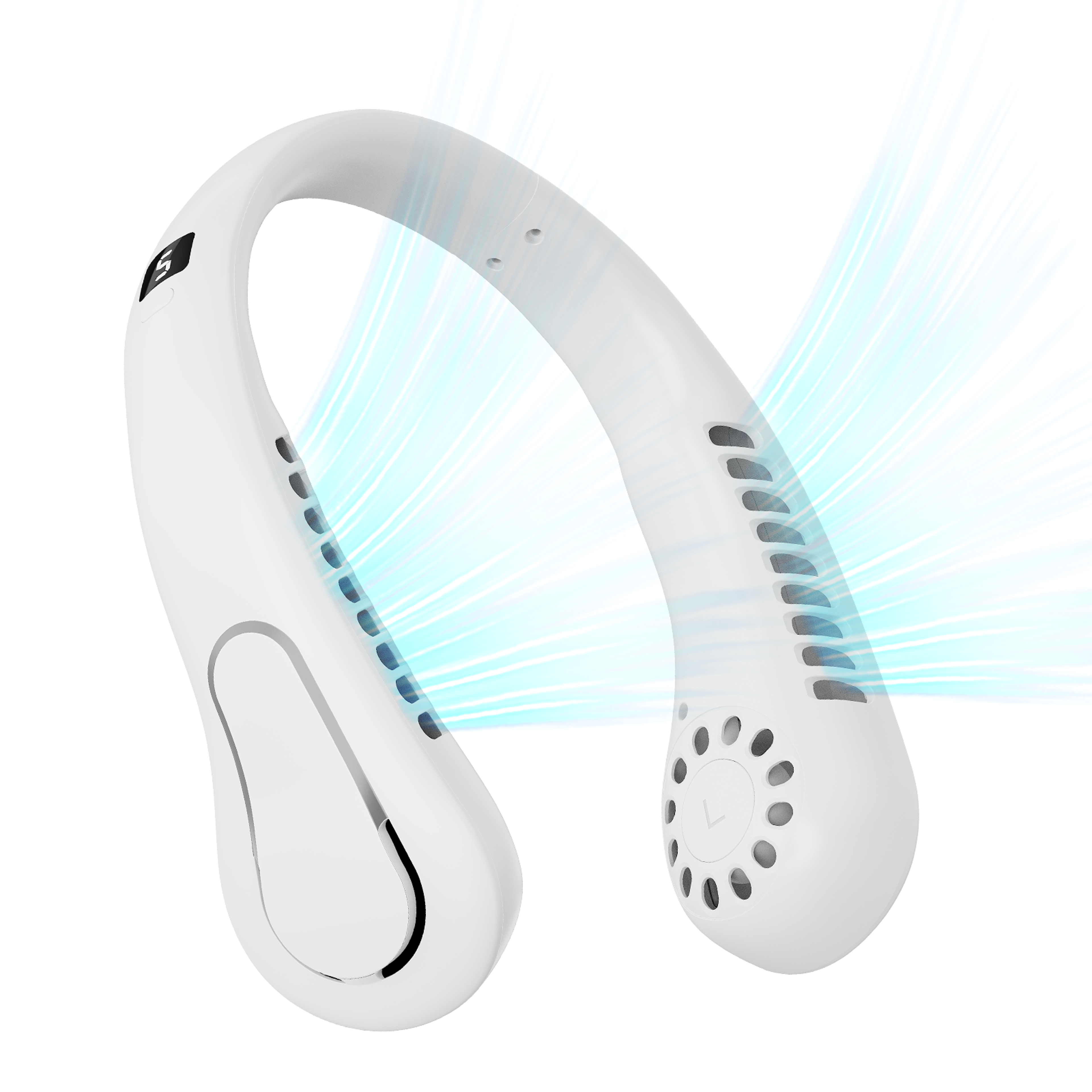 Portable Bladeless Neck Fan With Infinite Speed Rechargeable Cooling 0