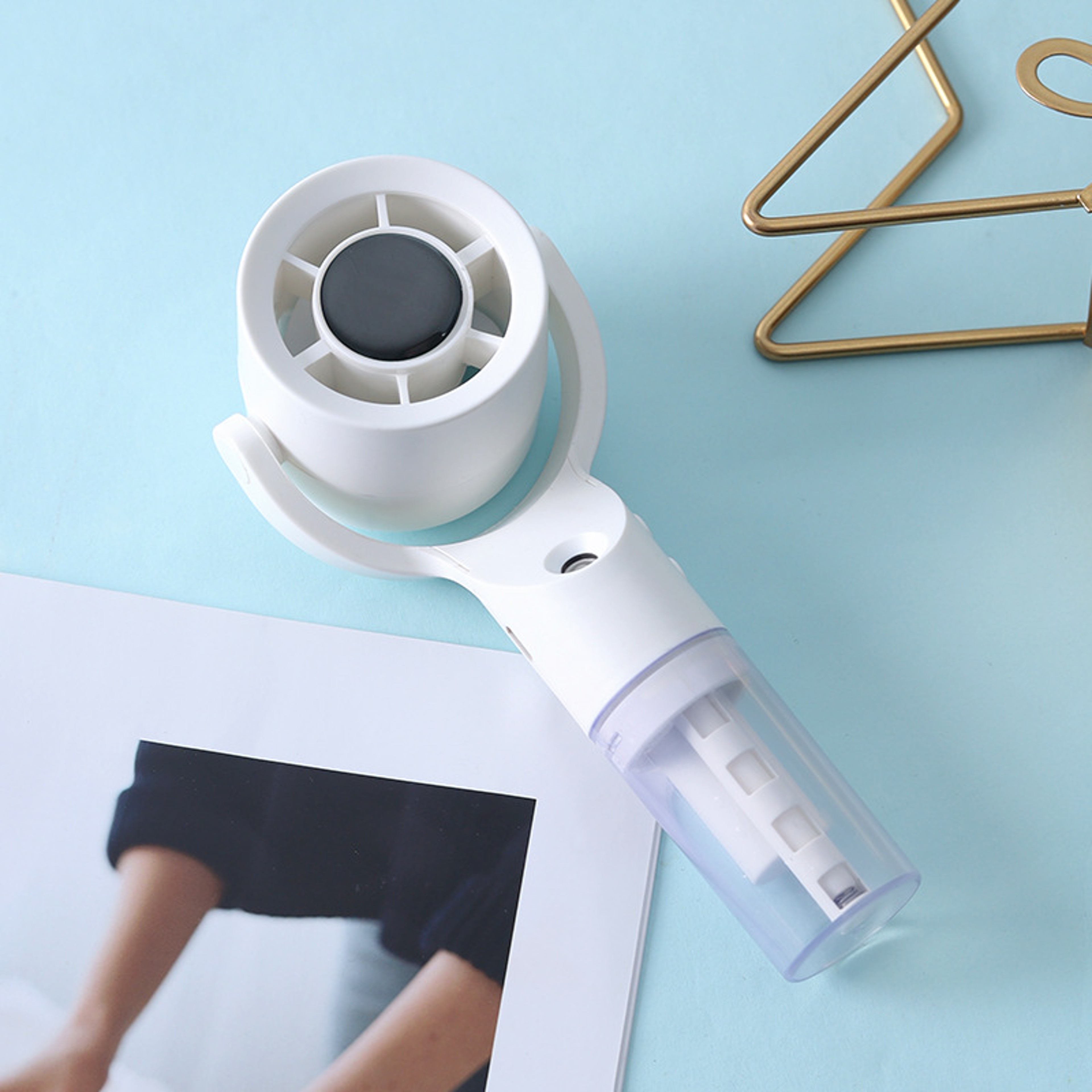 Portable Handheld Mist Fan With Cooling Spray Rechargeable Mini Cooling Fan For Outdoor Summer Comf 3