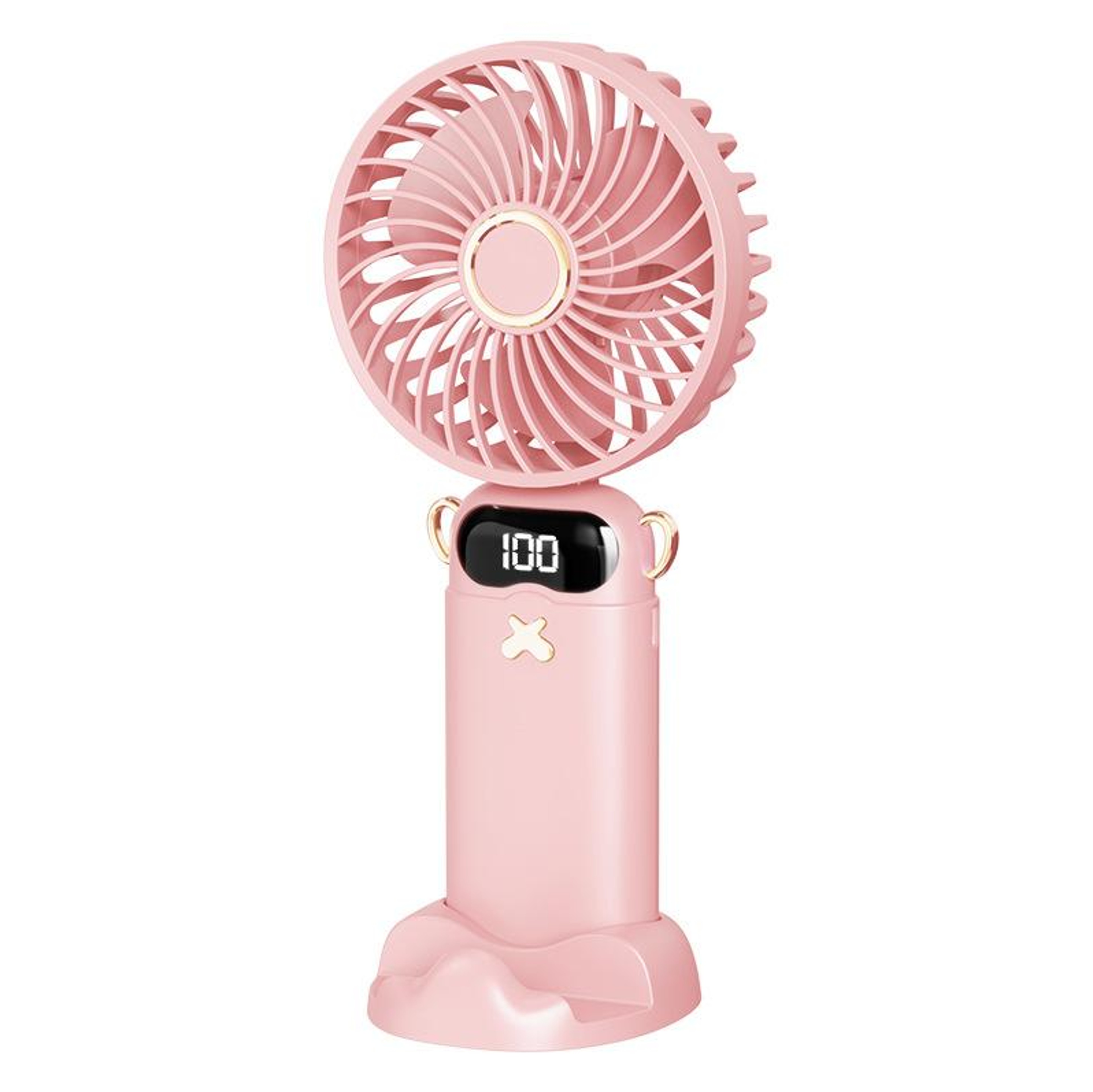 Portable Handheld Fan With USB Rechargeable Fan And Digital Display 4