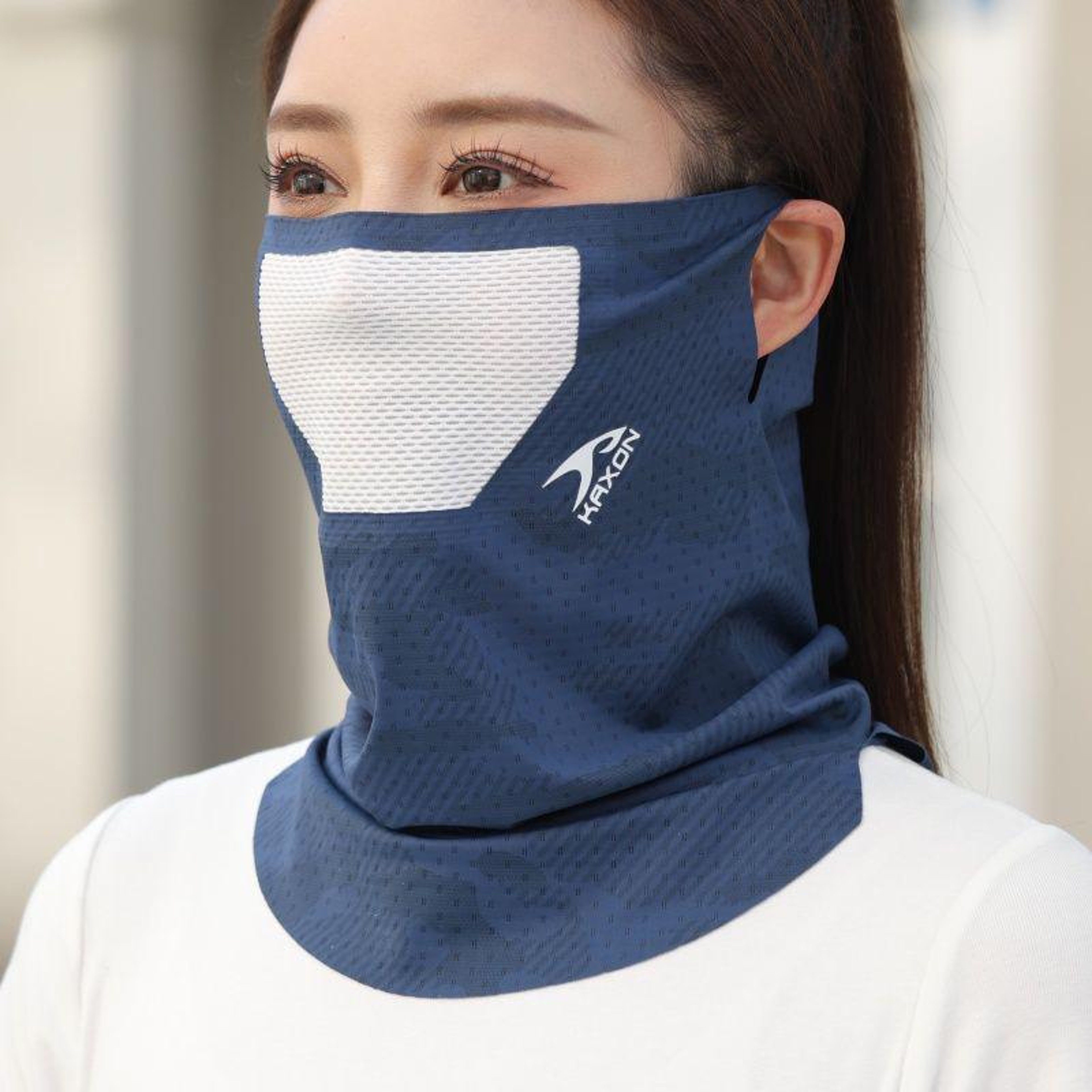Ice Silk UV Face Mask With Brim For Full Sun Protection And Cooling Comfort 4