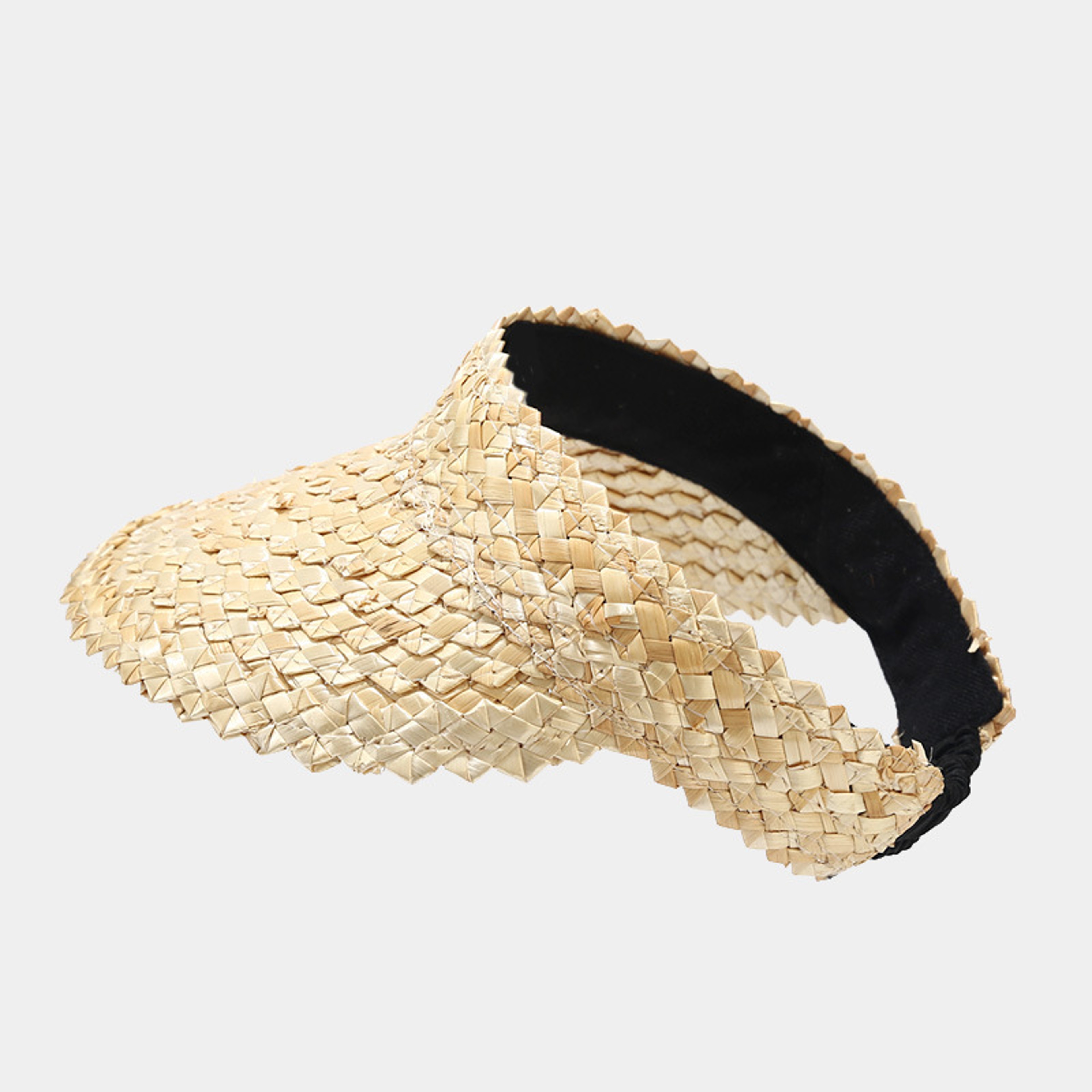 Handmade Raffia Straw Hat Open Top Sun Hat For Women With Ponytail Design For Beach  Summer Travel 5