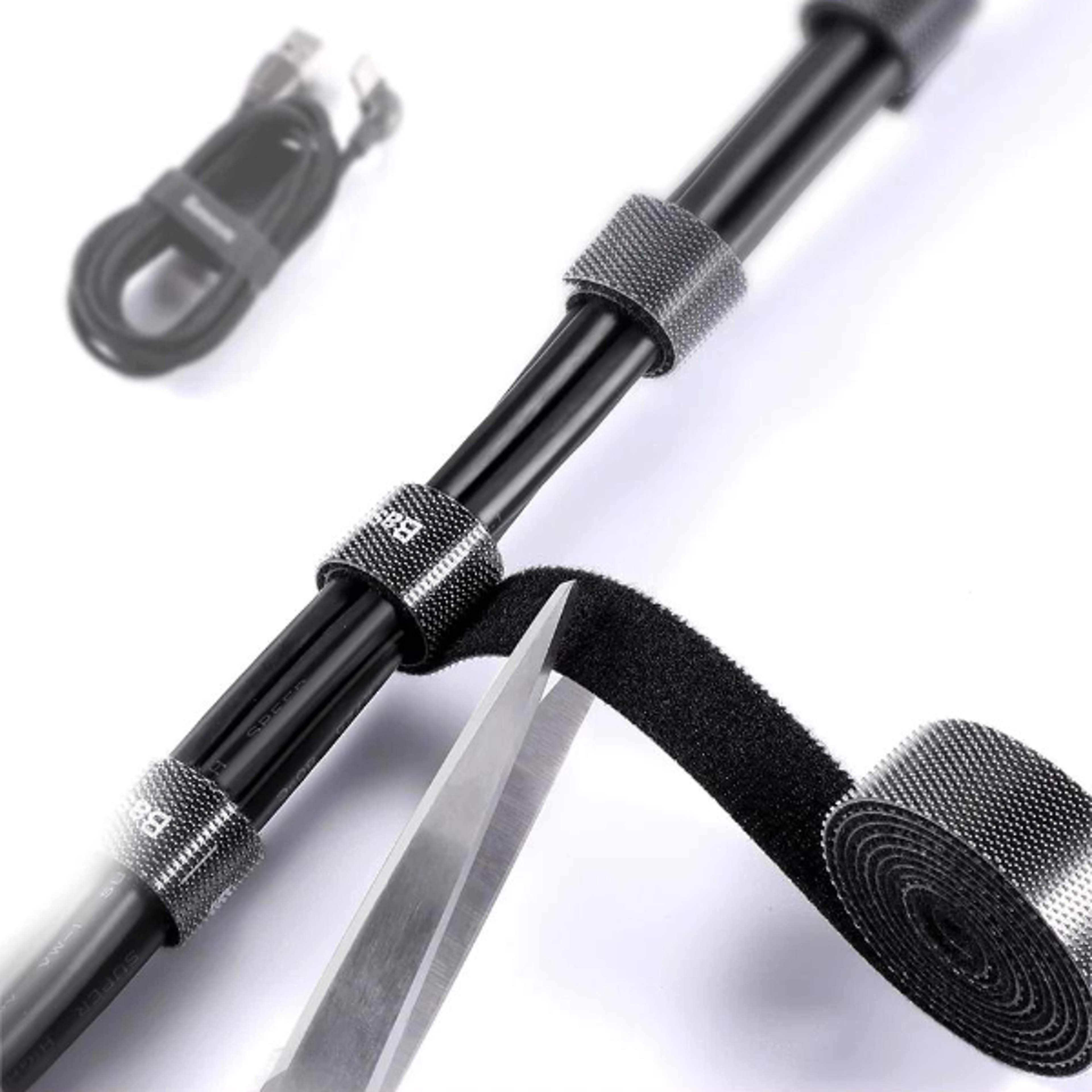 USB Cable Winder Cable Organizer Free Cut Wire Ties for Mouse Earphone Management Holder Clip Charg