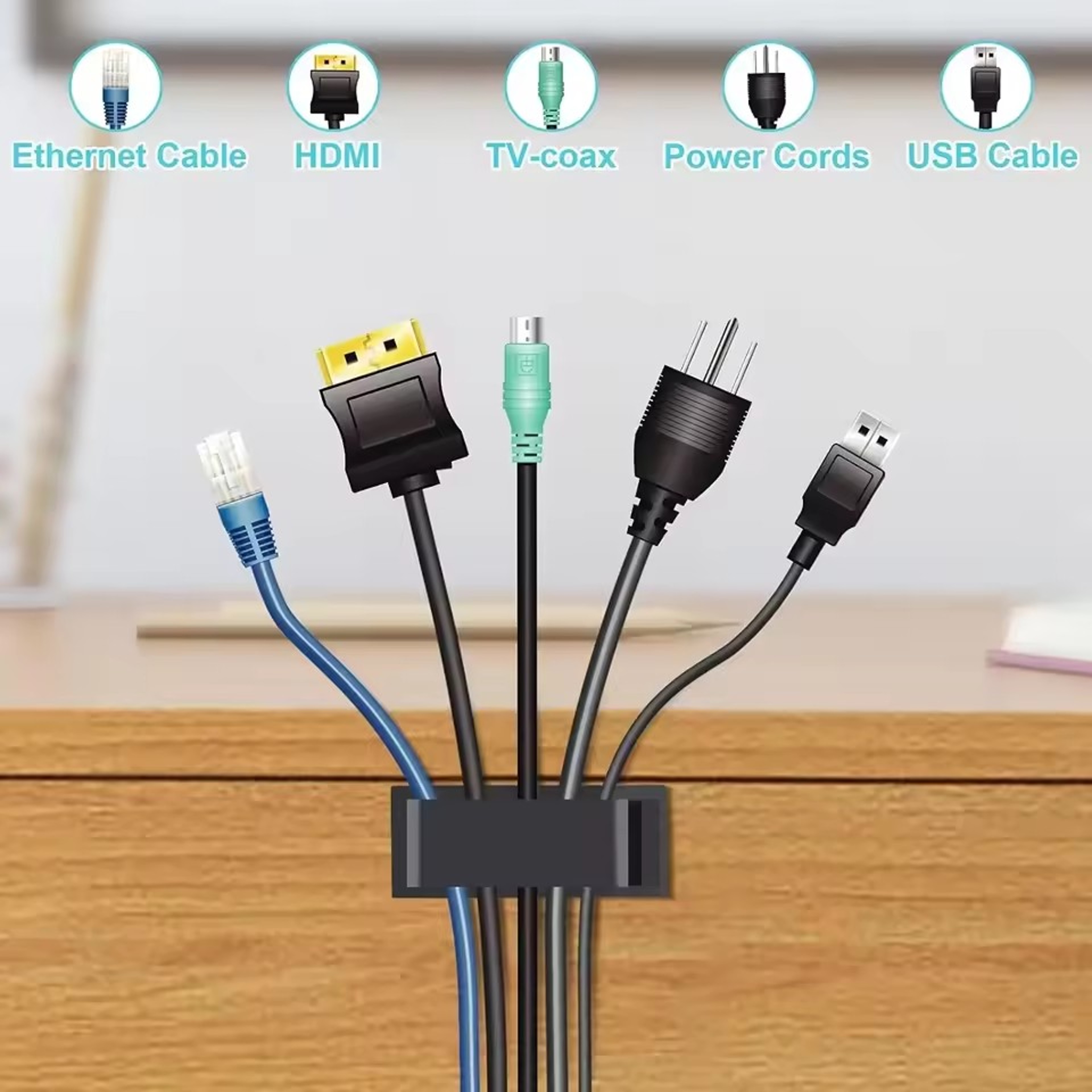 Selfadhesive Cable Organizer Cable Clamp Clips Holder Clamp For Management Car USB Data Cable Cord