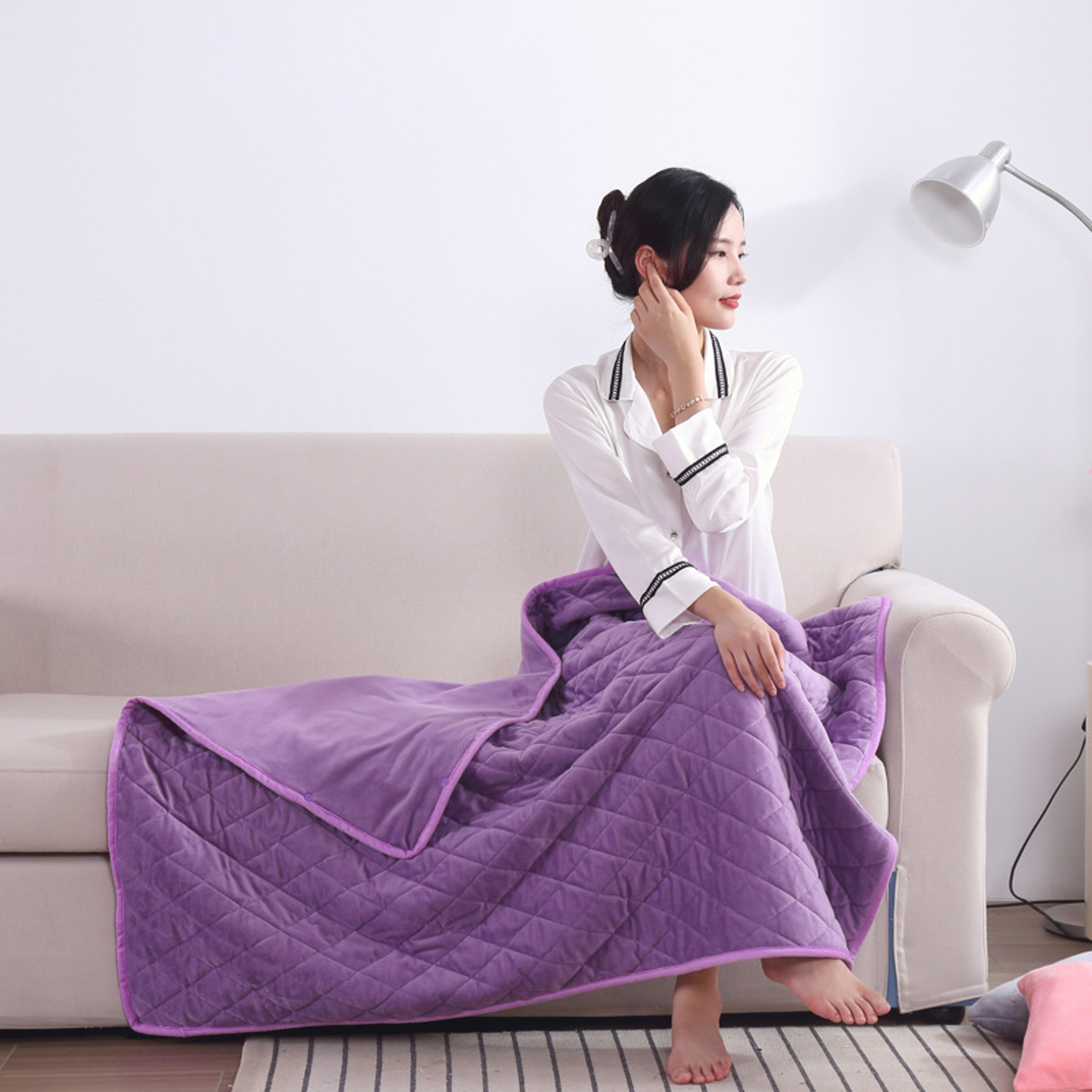 Winter Warm Portable Electric Heating Blanket USB Heating Shawl Blanket Powered Warmer Bed For Home 5