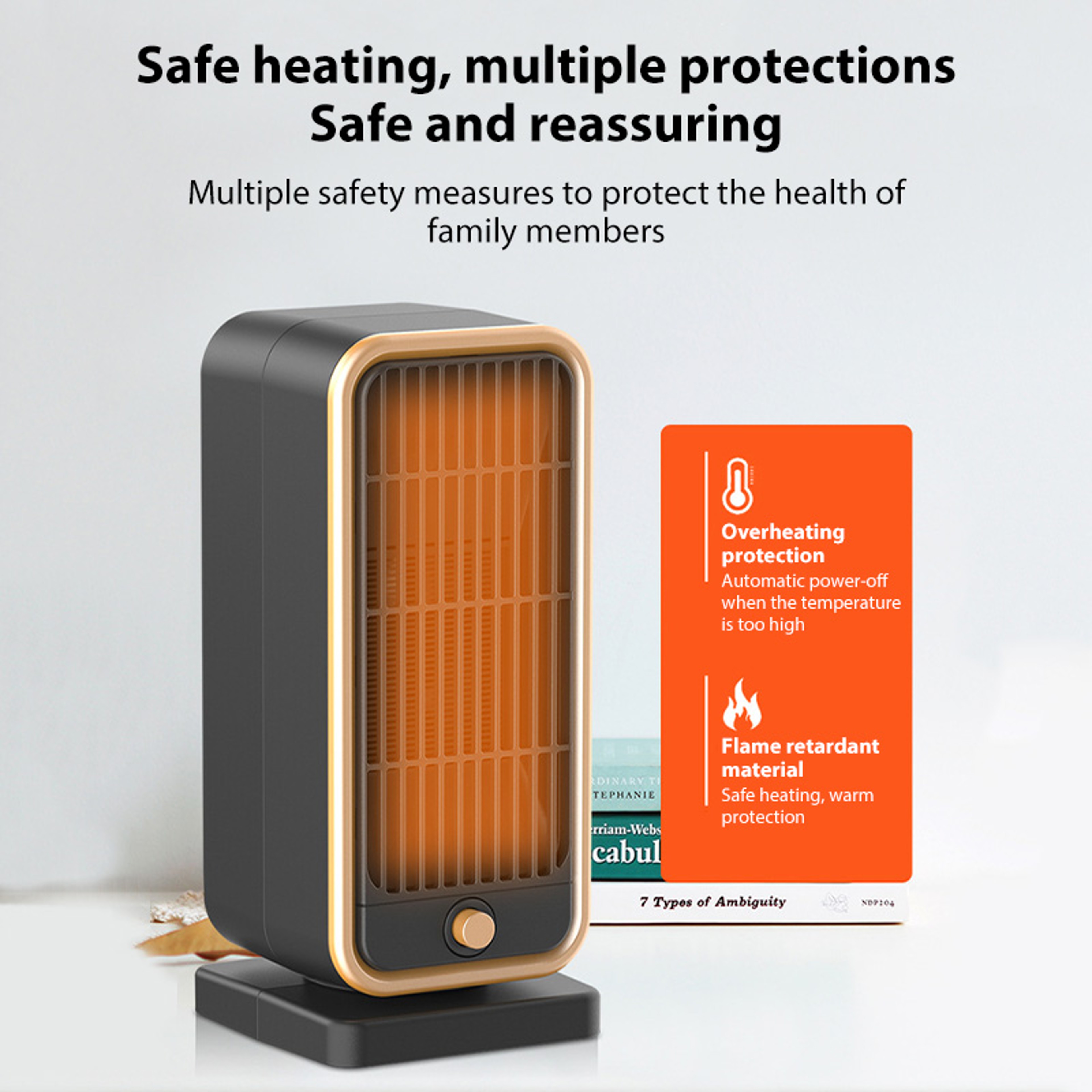 Portable Electric Heater PTC Hot Warm Air Blower Quick Heating For Home Room Constant Temperature F 3