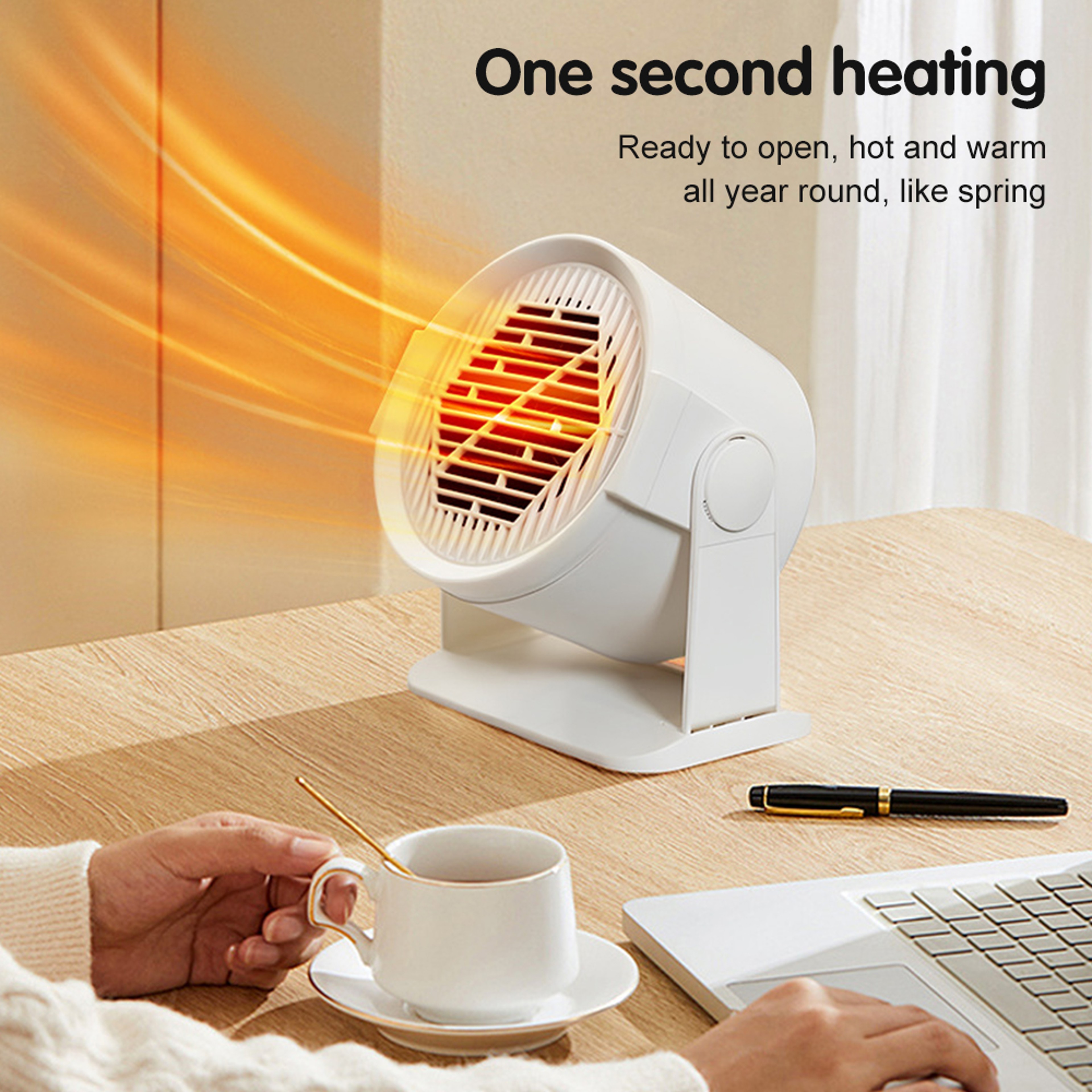 Portable Desktop Electric Heater For Home And Office Mini Warm Air Fan For Desk Use And Foot Warmer 5