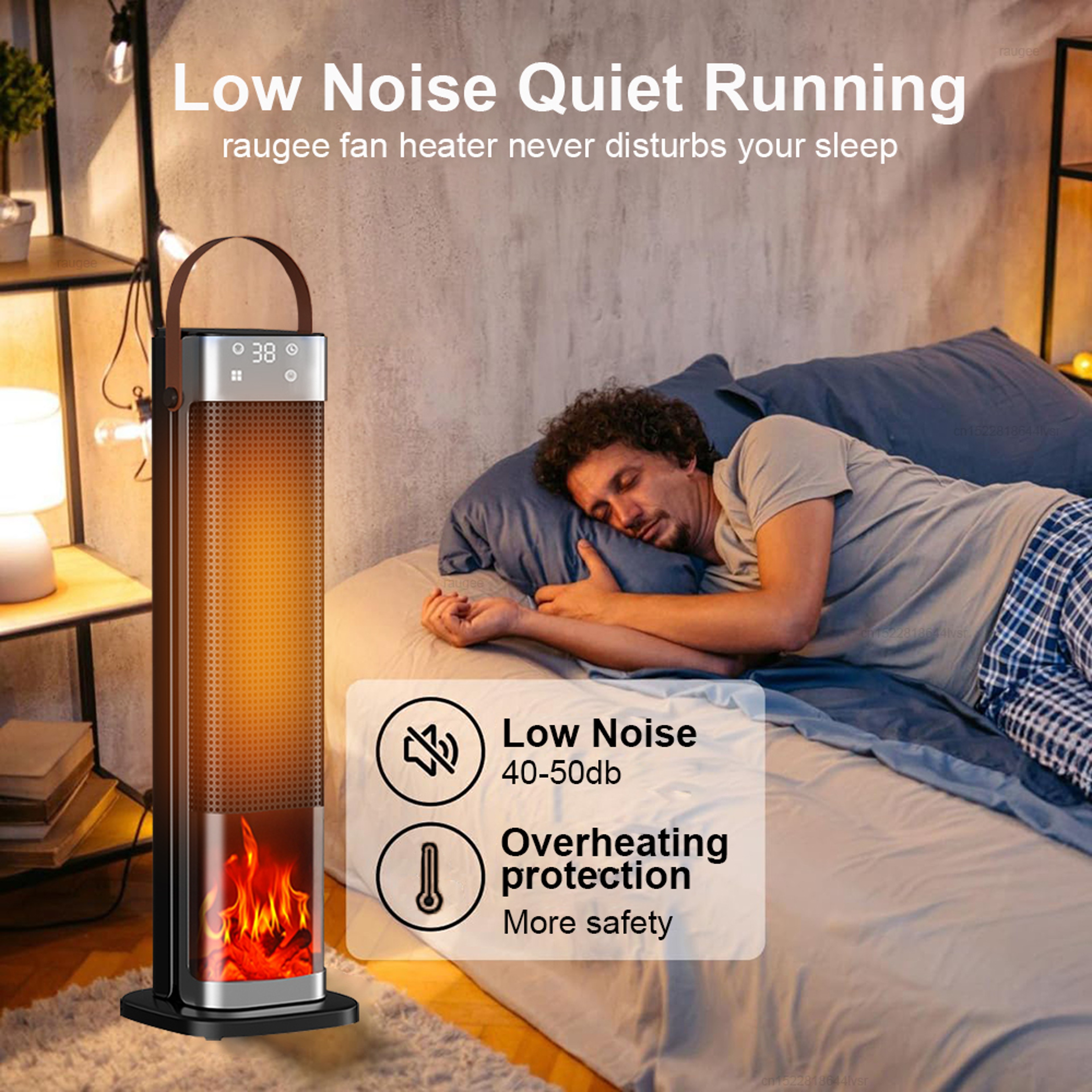 Electric Heater With Portable Fast Heating Fan Intelligent Digital Display Hot Air Blower Remote Co 5