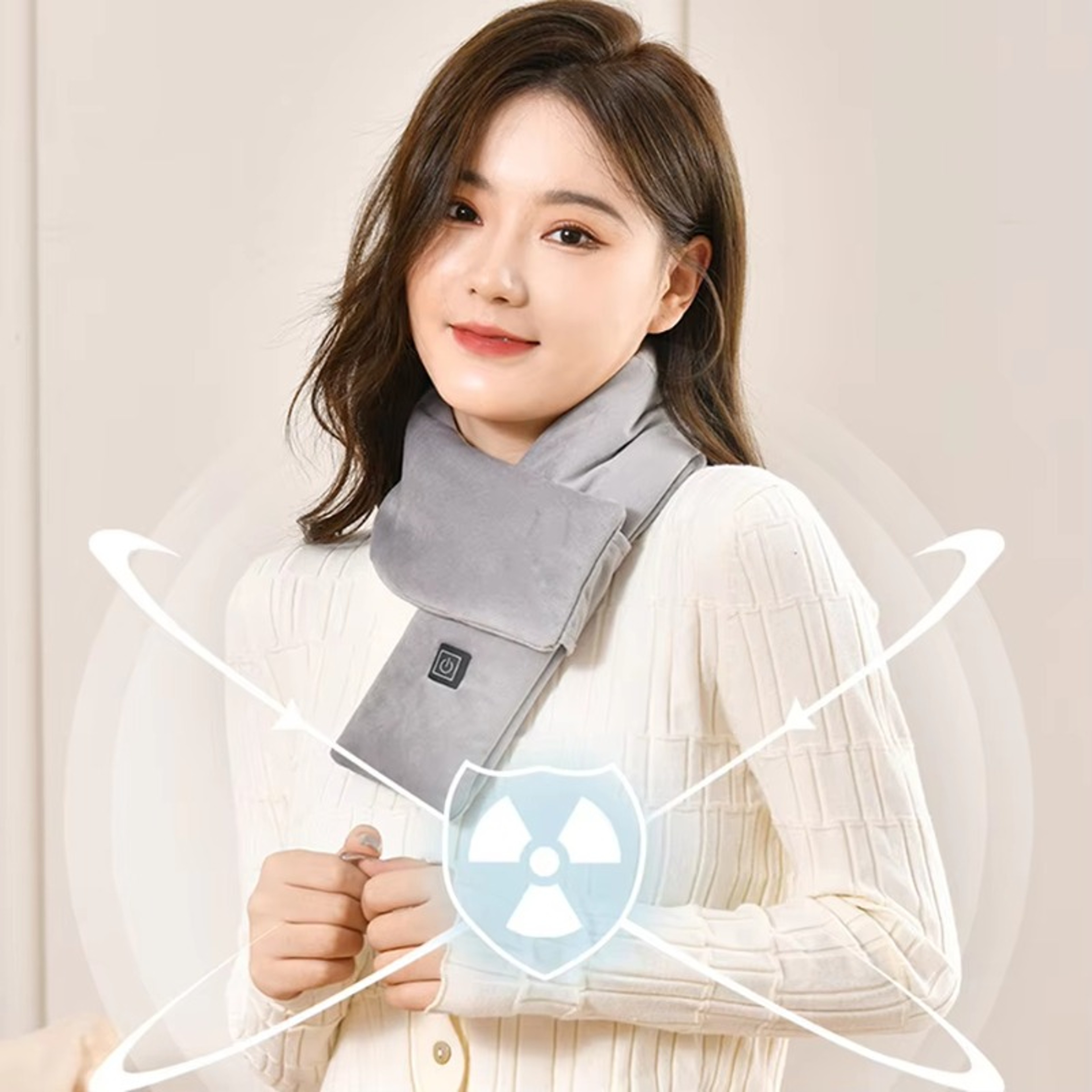 USB Heating Scarf For Women And Men Temperature Control Fleece Electric Neck Warmer Washable Winter 2