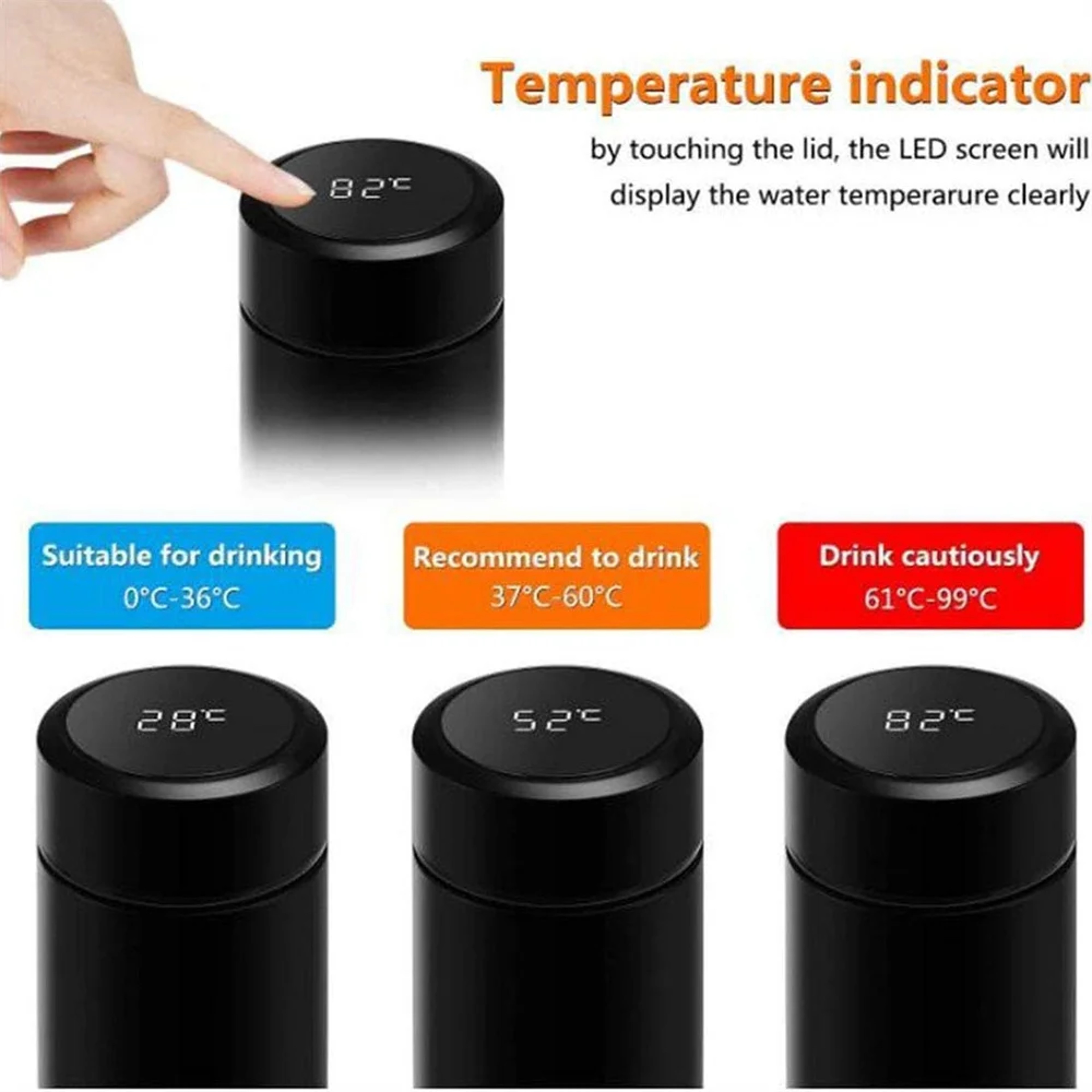 Thermos Bottle Smart Cup Digital With Temperature Display Stainless Steel Thermos Bottle Longlastin 3