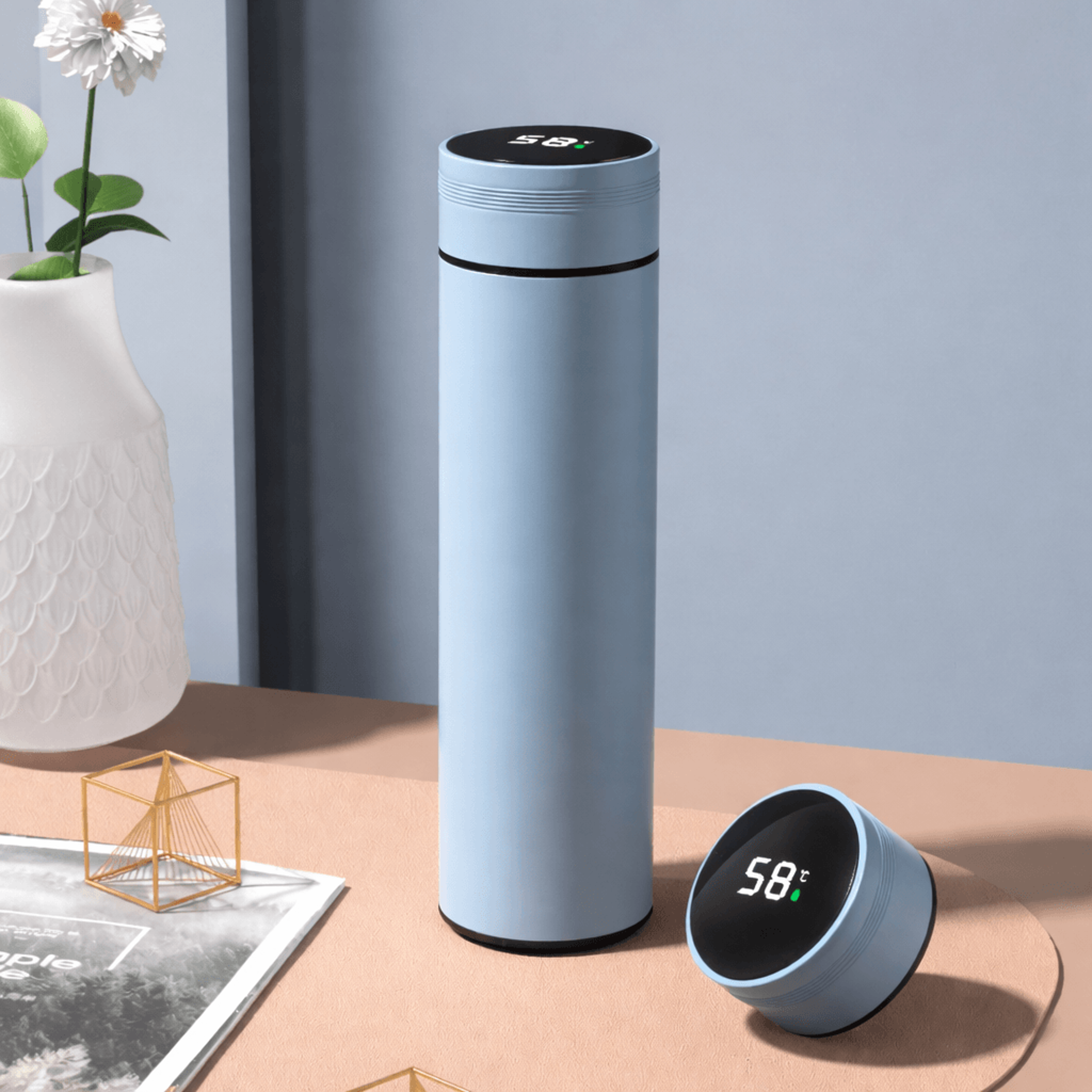 Thermos Bottle Smart Cup Digital With Temperature Display Stainless Steel Thermos Bottle Longlastin 0