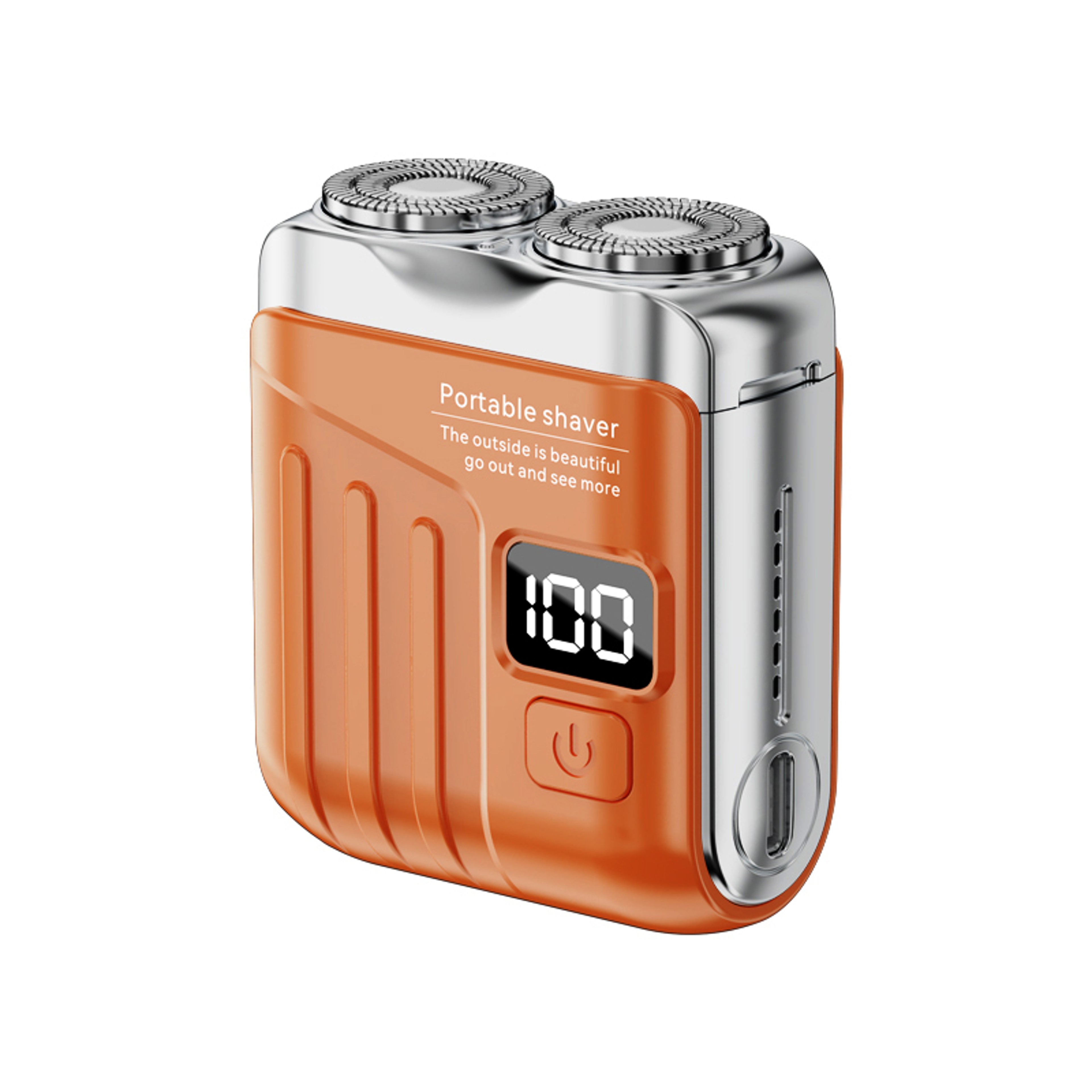 Rechargeable Electric Razor For Men Portable Beard Trimmer Digital Display Travel Shaver 7