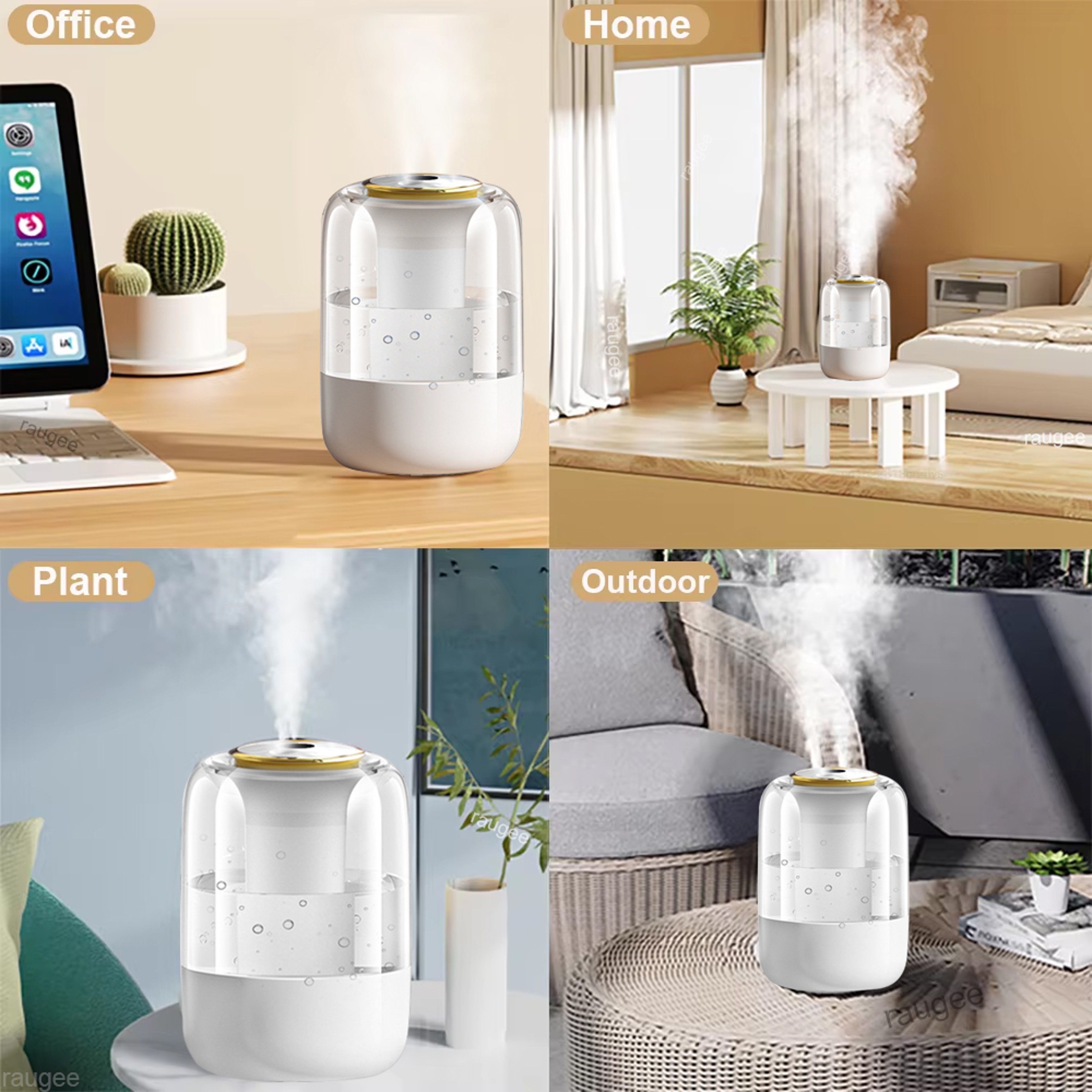 USB Humidifier with LED Night Light, Large Capacity Cool Mist Maker for Household Use – view 6