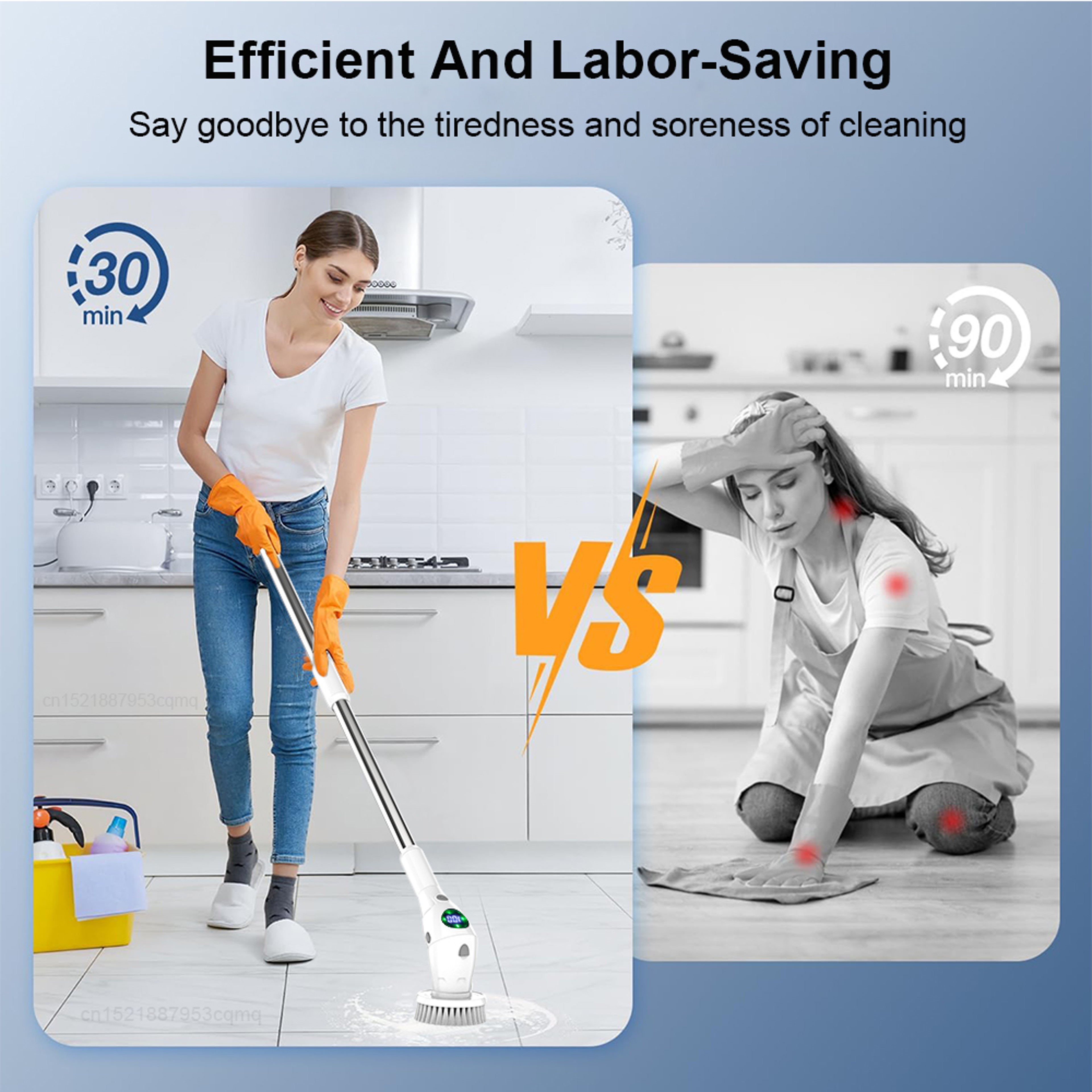 Wireless Cleaning Brush Multifunctional Electric Bathroom Brush For Automatic Household Cleaning 2