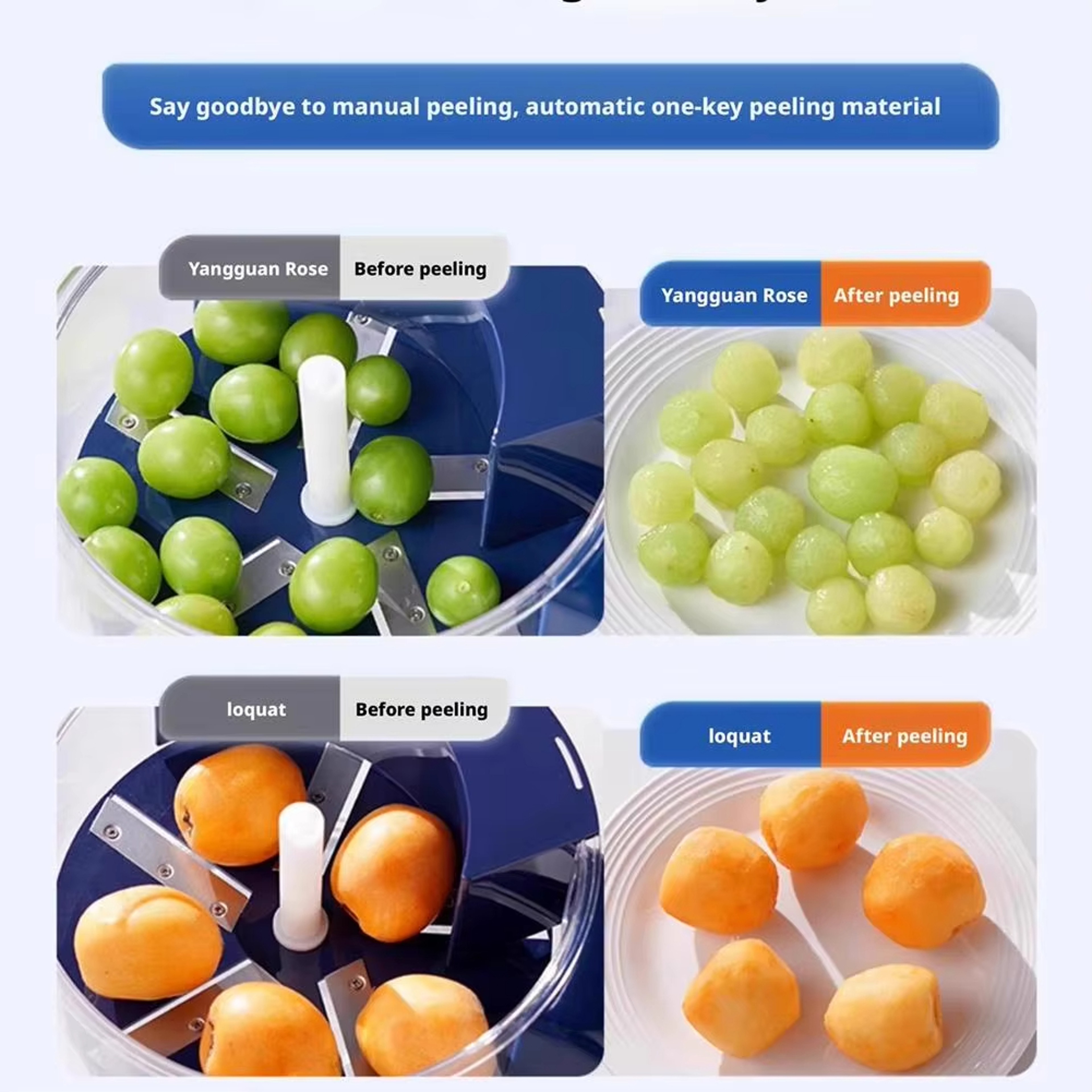 Effortless Peeling with Automatic Electric Grape Peeler Machine, Hands-Free Skin Remover for Berries Fruits – view 3