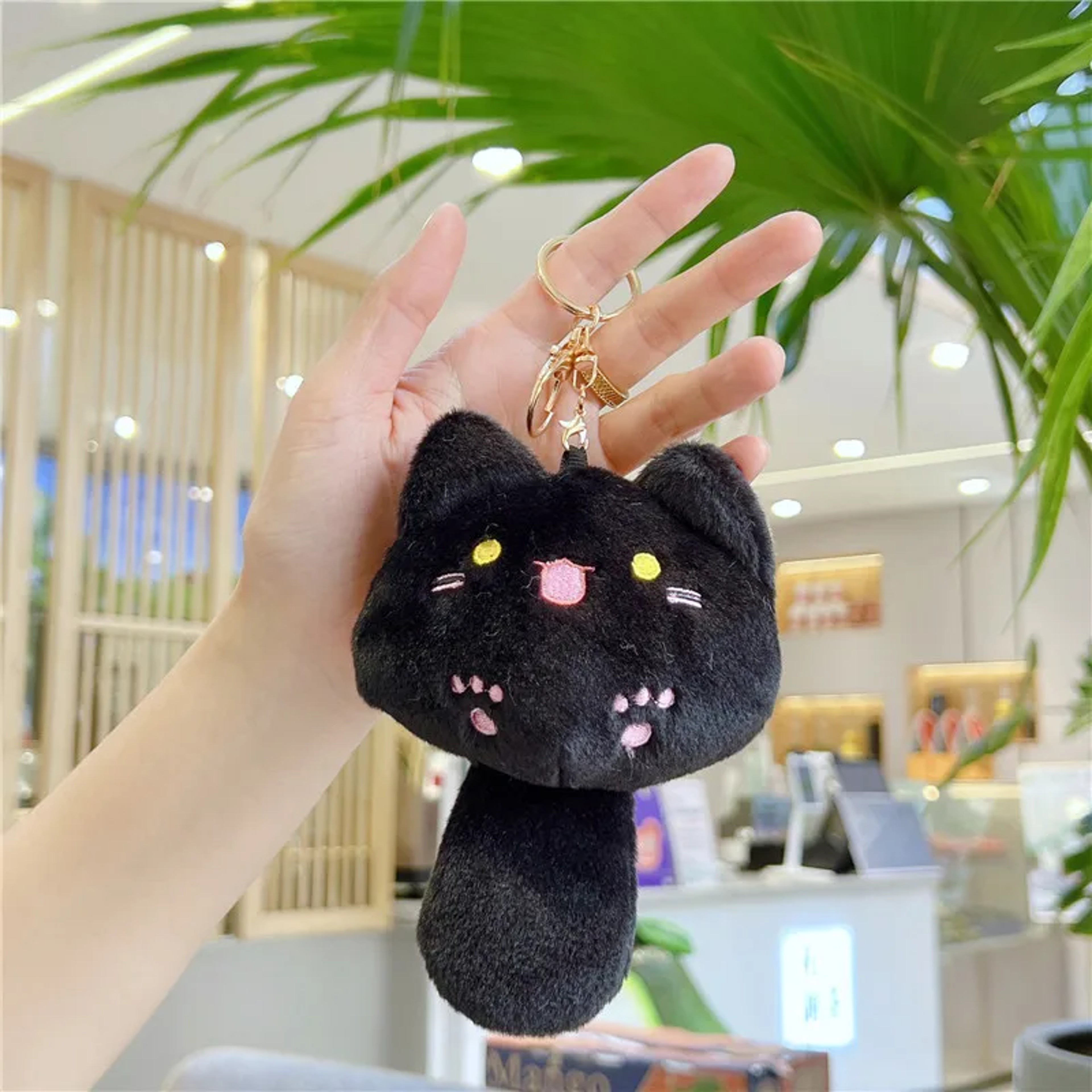 Kawaii Plush Cat Keychain Toy Doll Cute Handbag Schoolbag Car Backpack Pendant Gift 6