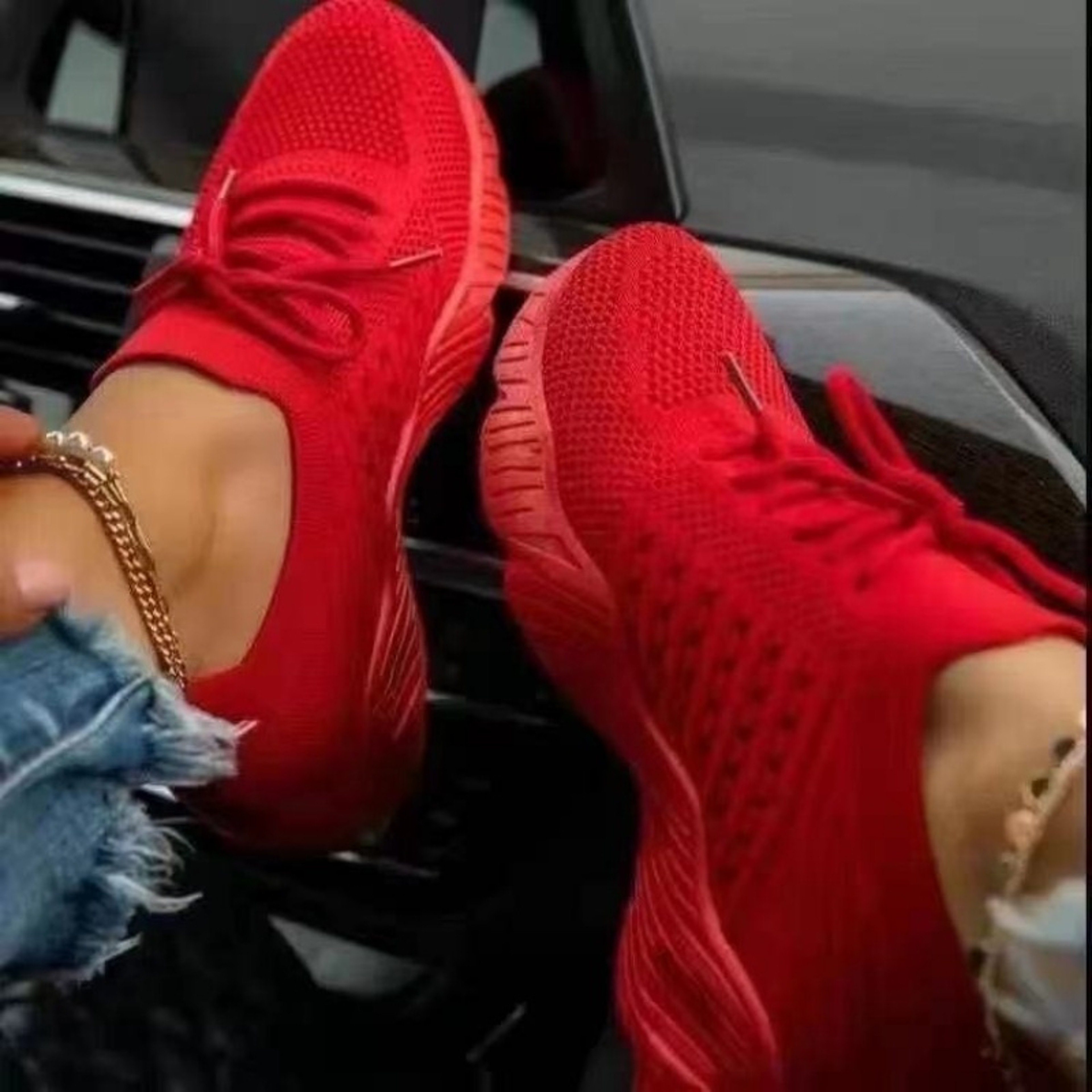 Breathable Women's Sneakers, Casual Socks Shoes, Lace Up Flats, Female Spring Vulcanized Running Shoes – view 8