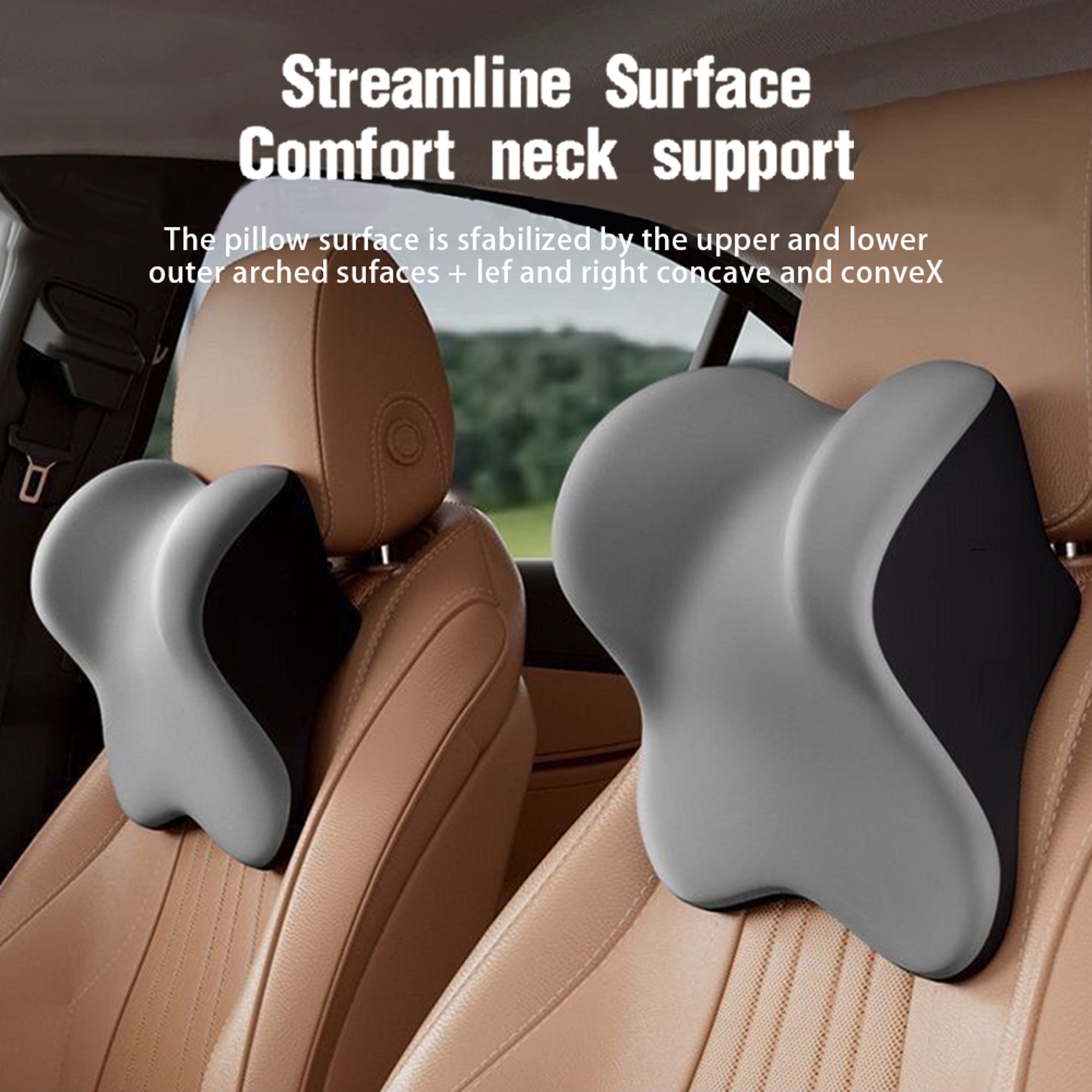 Lumbar Cushion Backrest Memory Foam Car Pillow Comfortable Neck Support 1