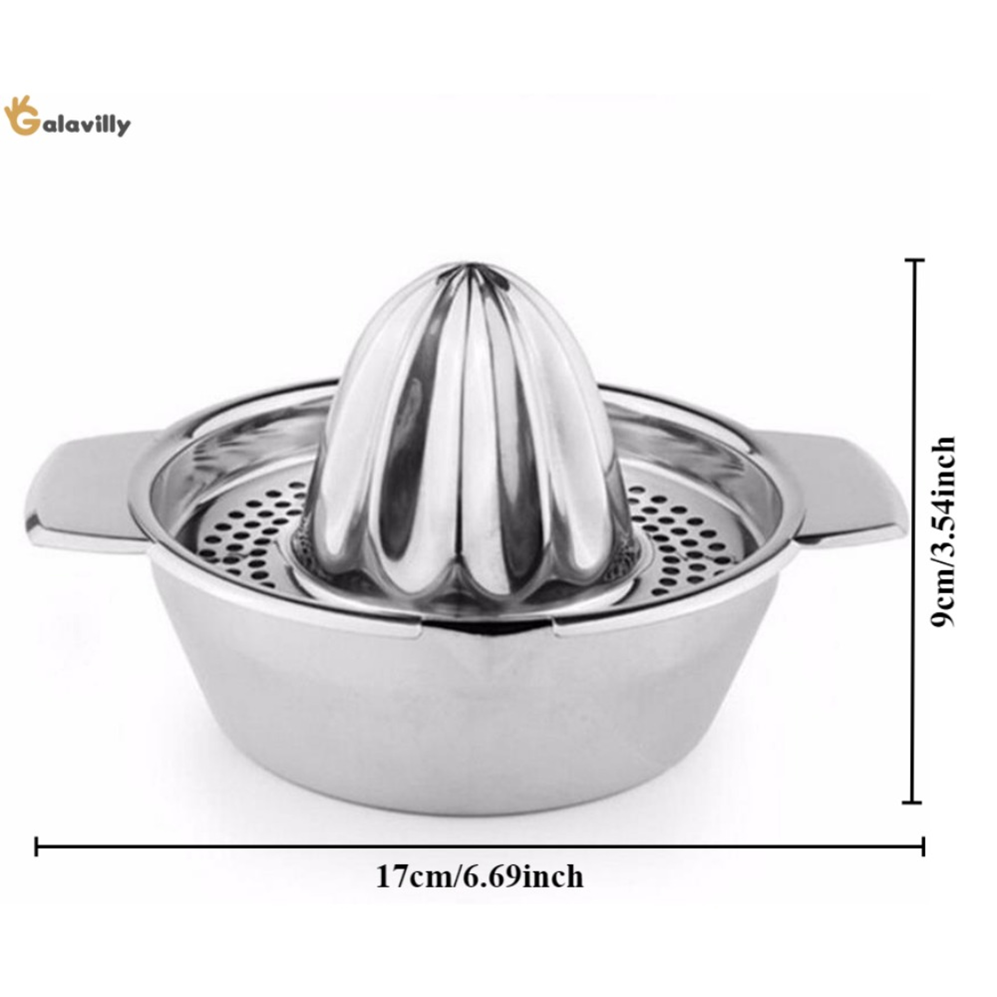 Stainless Steel Portable Lemon Orange Manual Fruit Juicer, Citrus Raw Hand Pressed Juice Maker – view 7